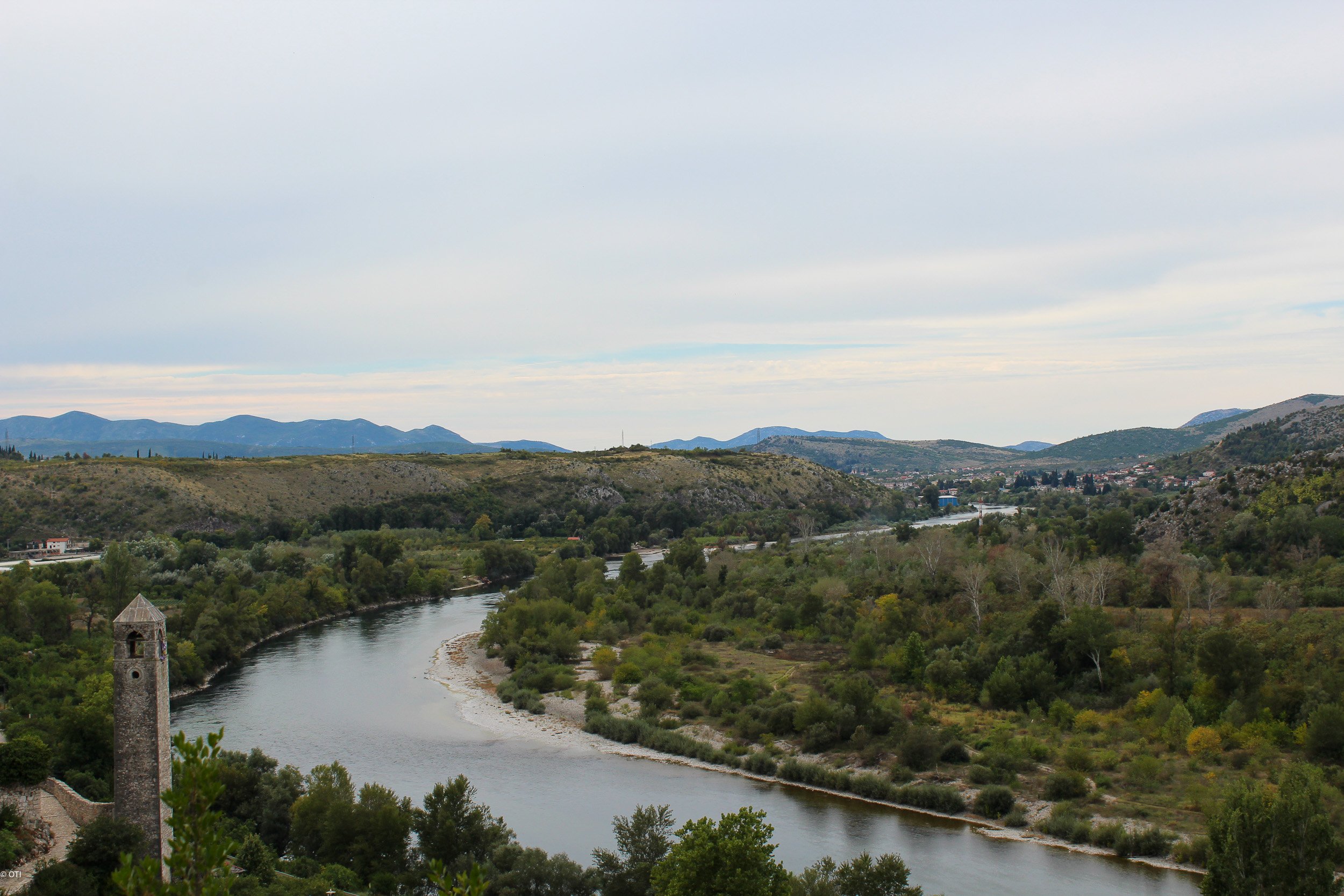 View from Počitelj Fortress in Čapljina, Bosnia and Herzegovina.
