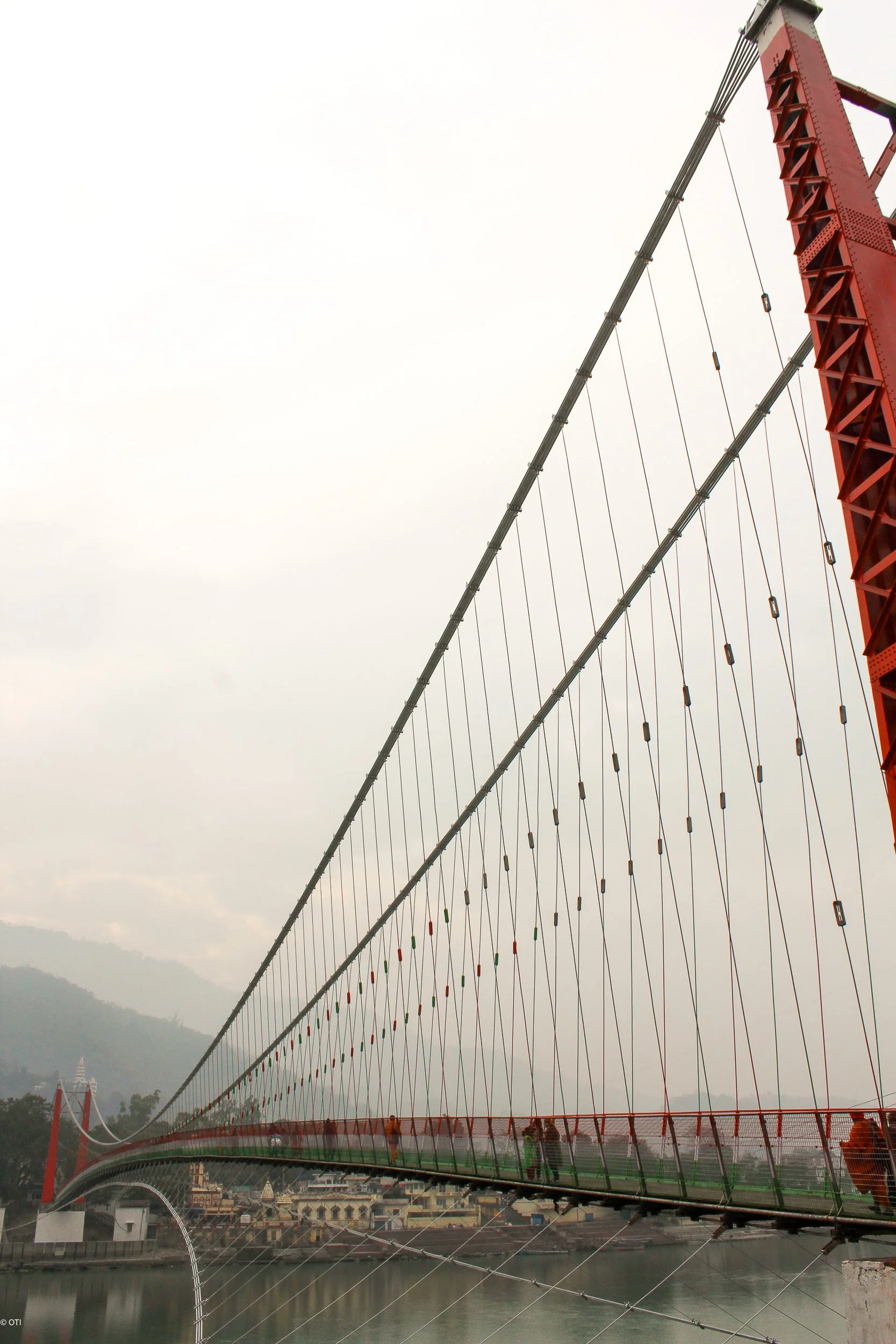 Ram Jhula in Rishikesh, India.