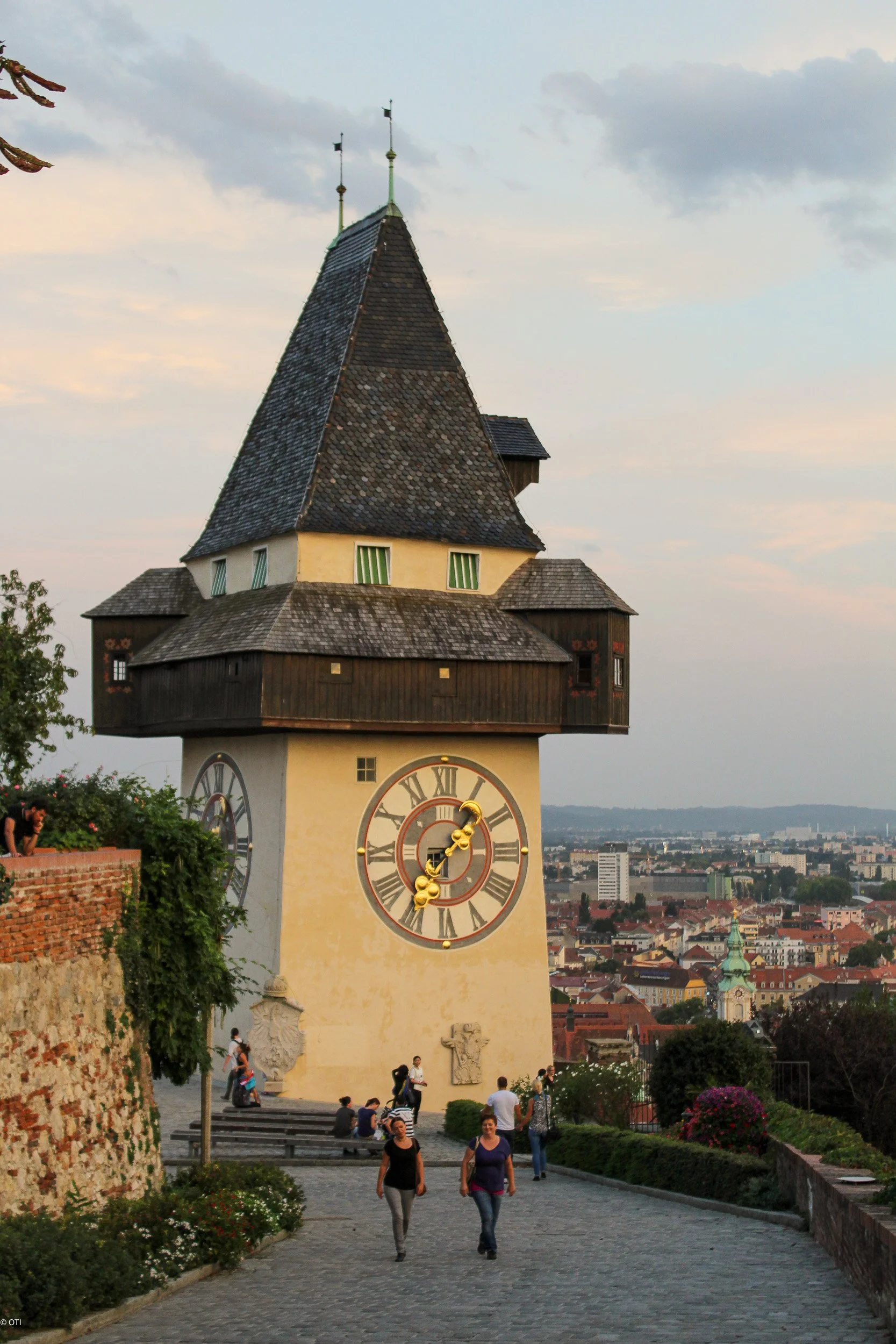 Schlossberg Clock Tower - Uhrturm - in Graz, Austria.