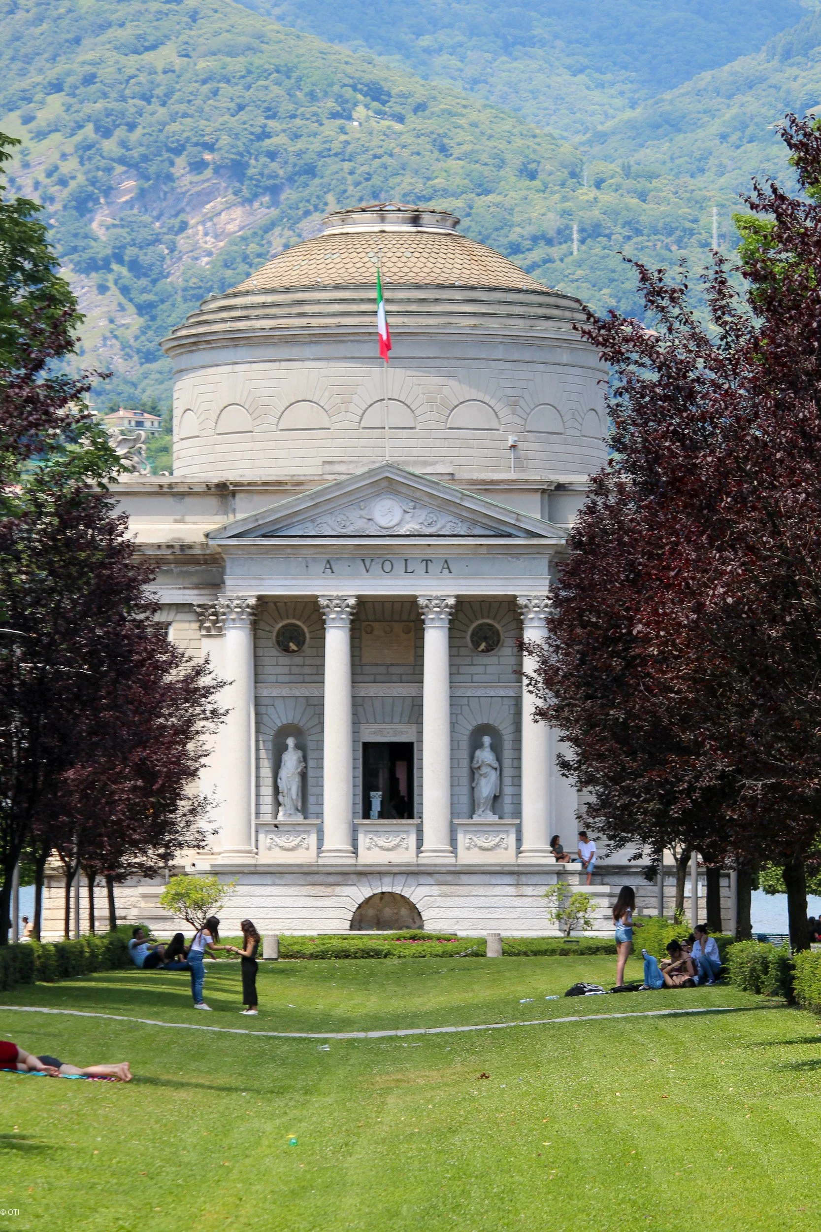 Giardini del Tempio Voltiano in Como, Italy.