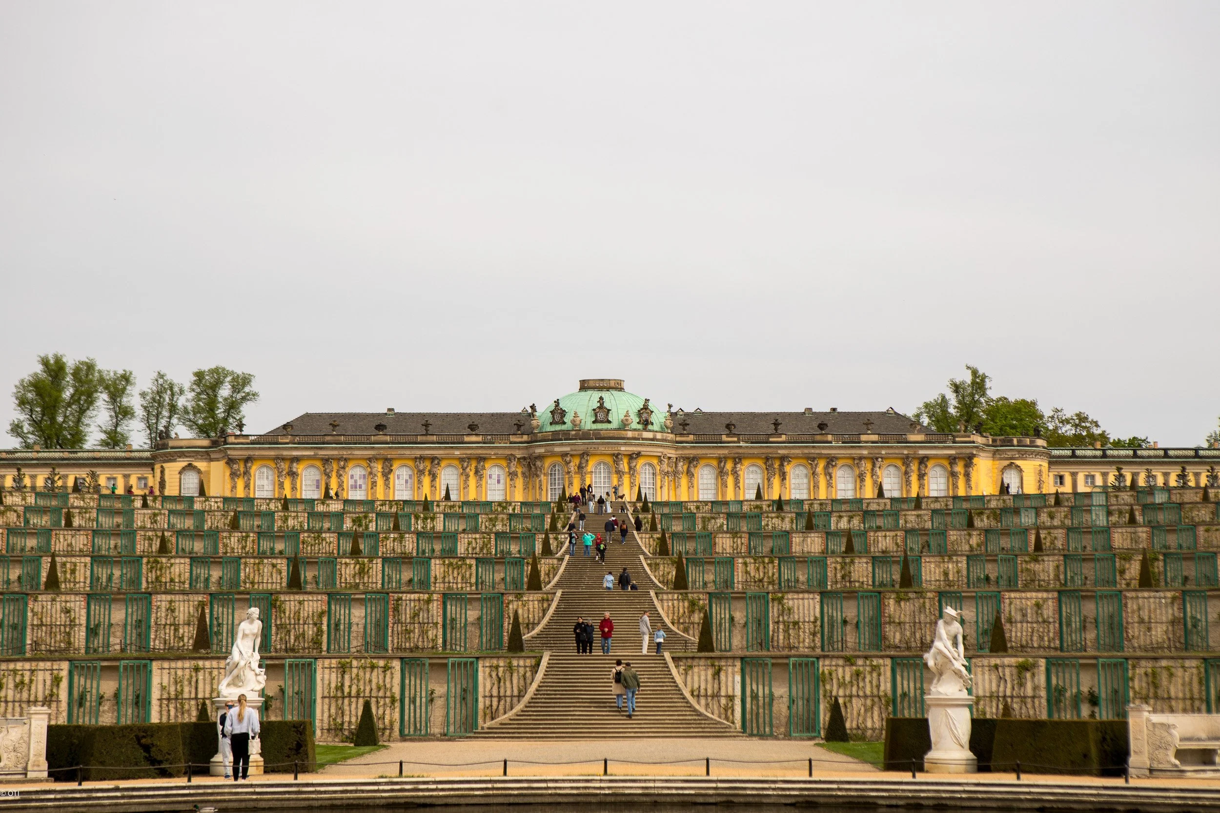 Sanssoucci Palace in Potsdam, Germany.