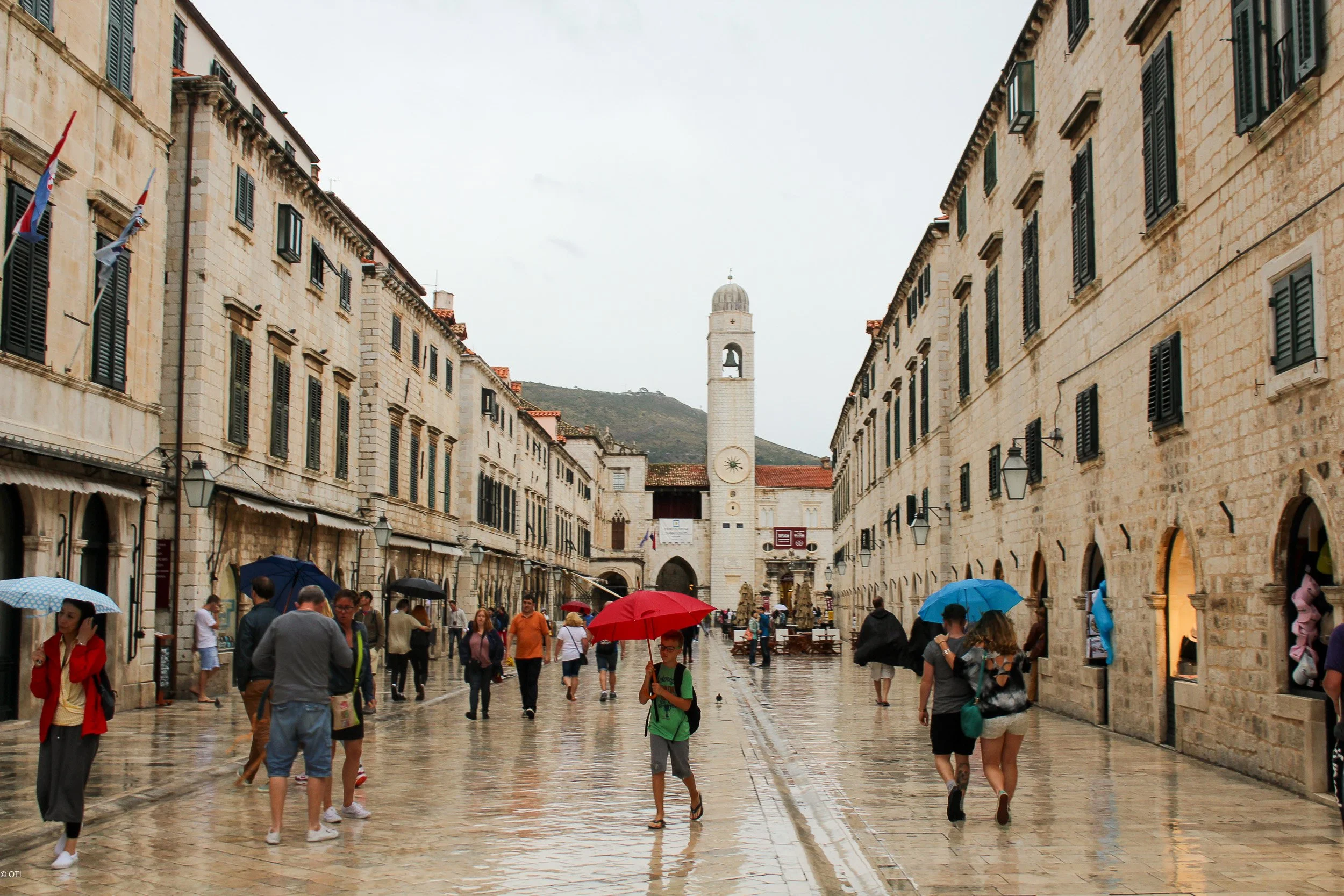 Stradun Esplanade in Dubrovnik, Croatia.