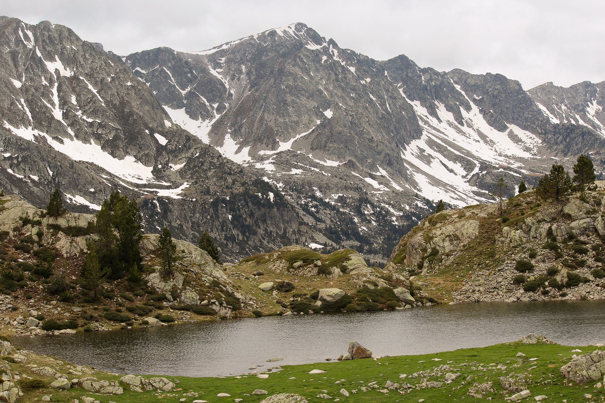 A mountain pond in the Pyrenees in Andorra.