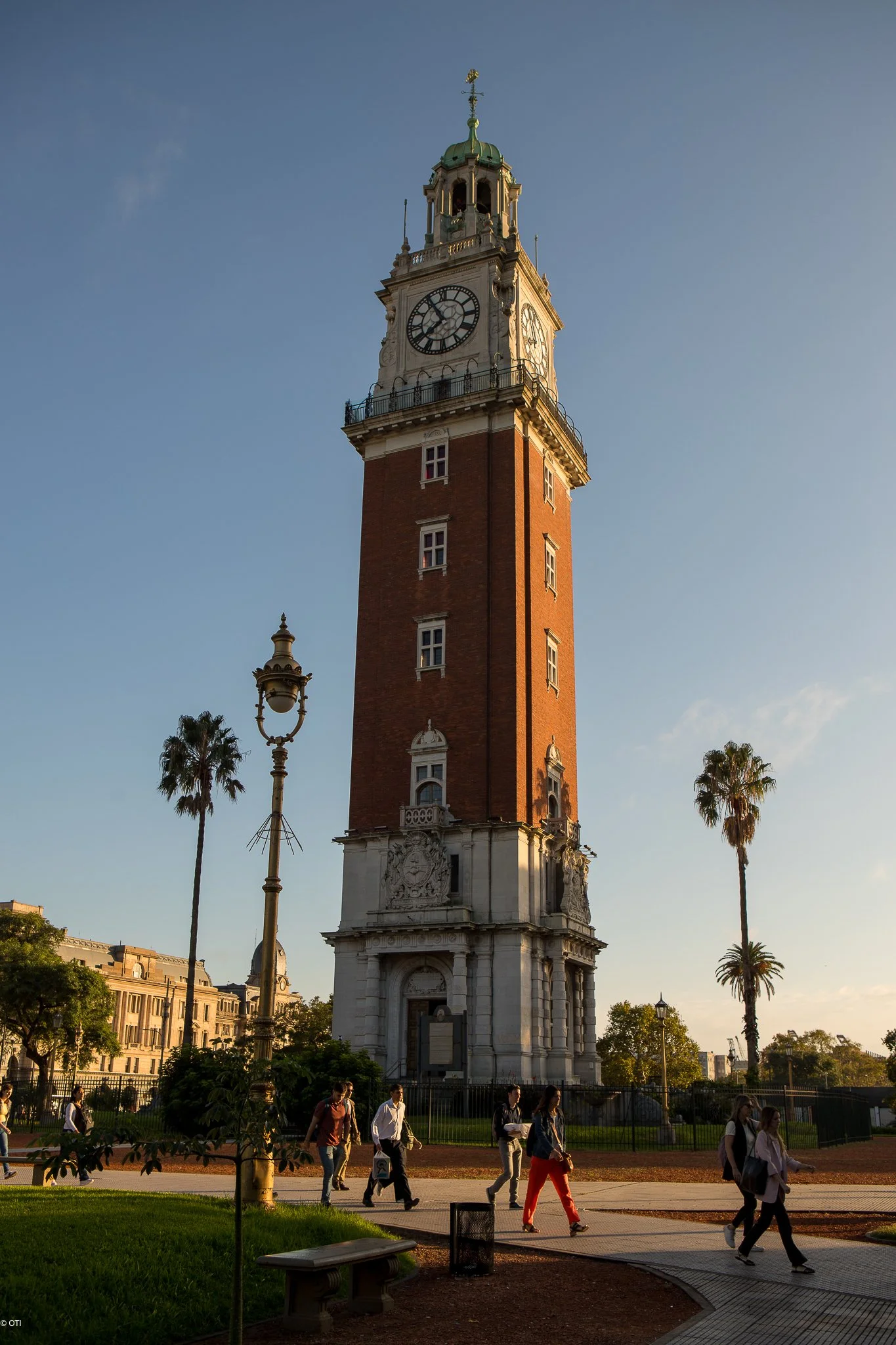 The Torre Monumental in Plaza Fuerza Aérea Argentina in Buenos Aires, Argentina.