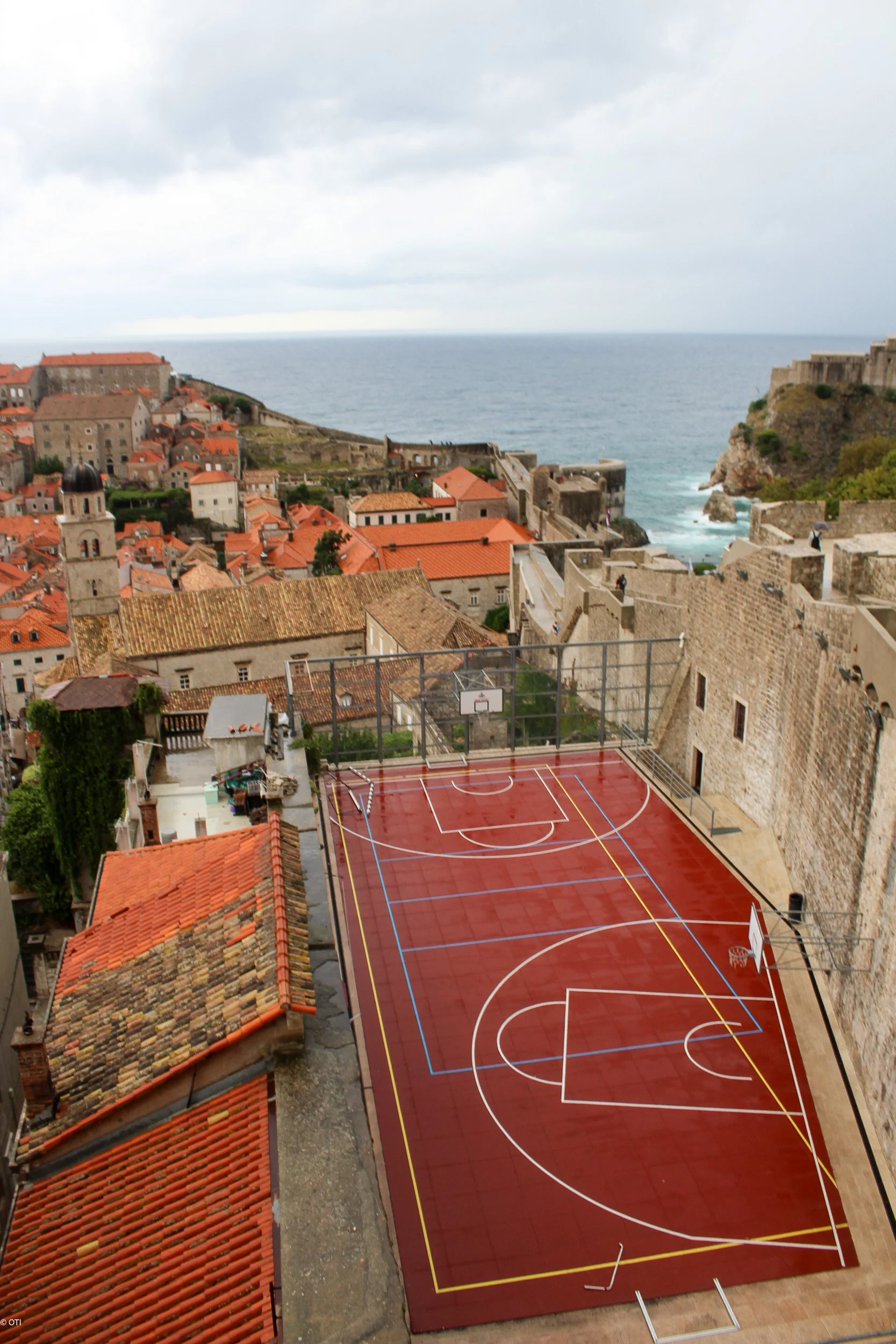 Old Town Basketball Court in Dubrovnik, Croatia.