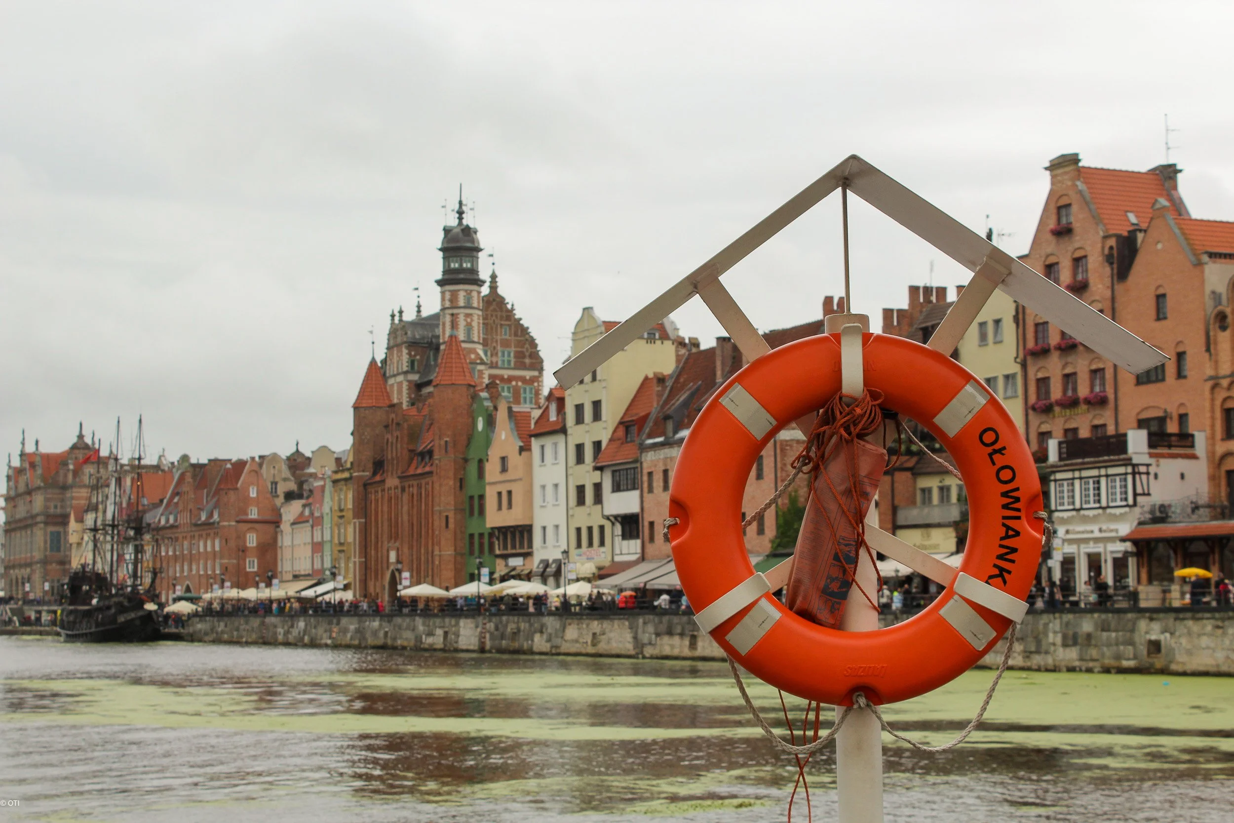 Motlawa River in Gdańsk, Poland