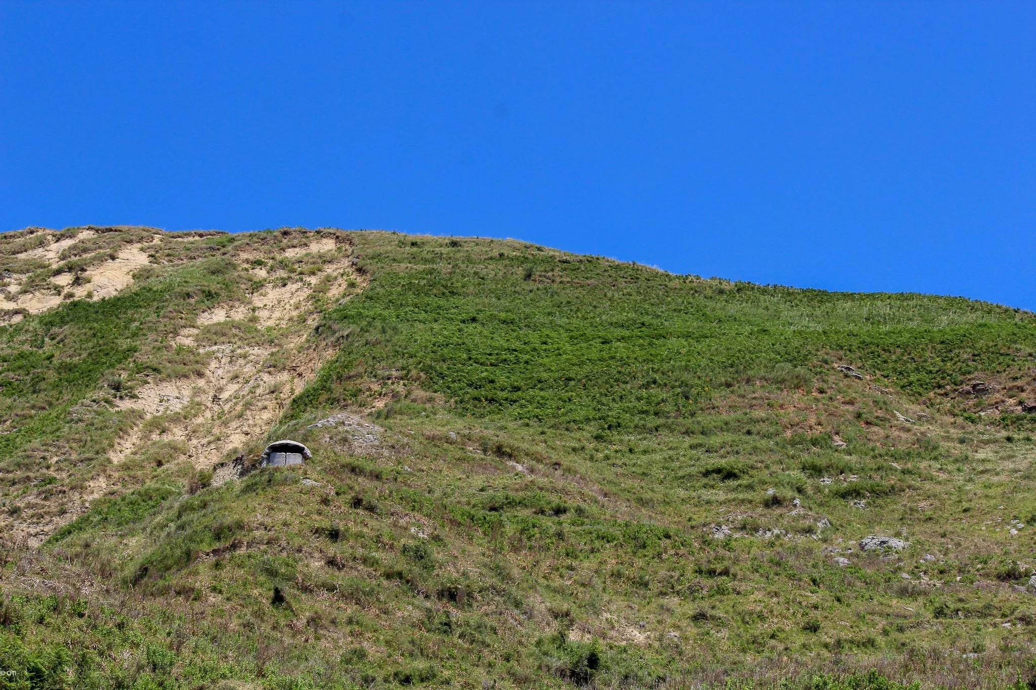 An old bunker on a coastal hill near Durrës, Albania