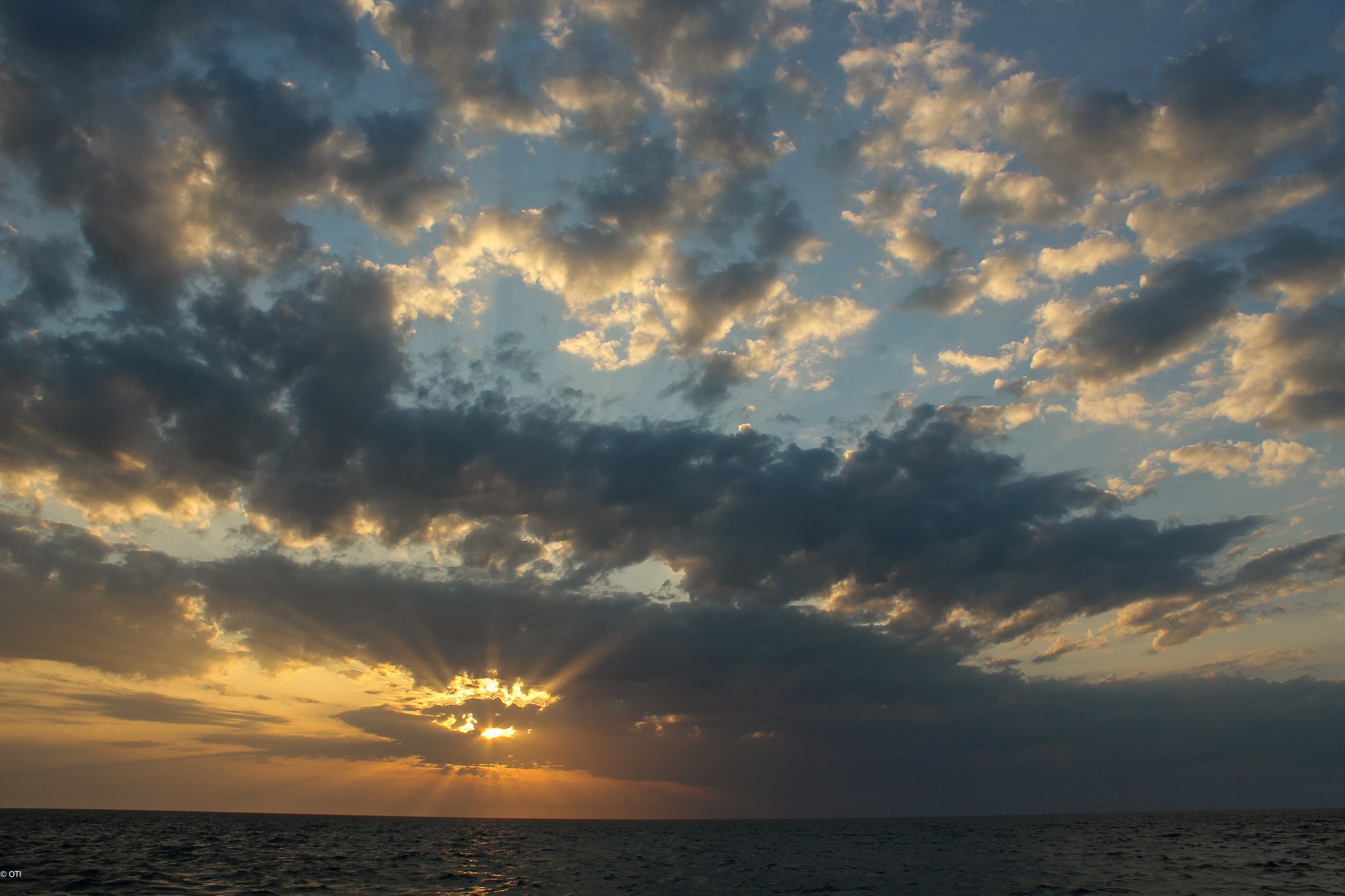 Sunset near Cassini Island in Western Australia.