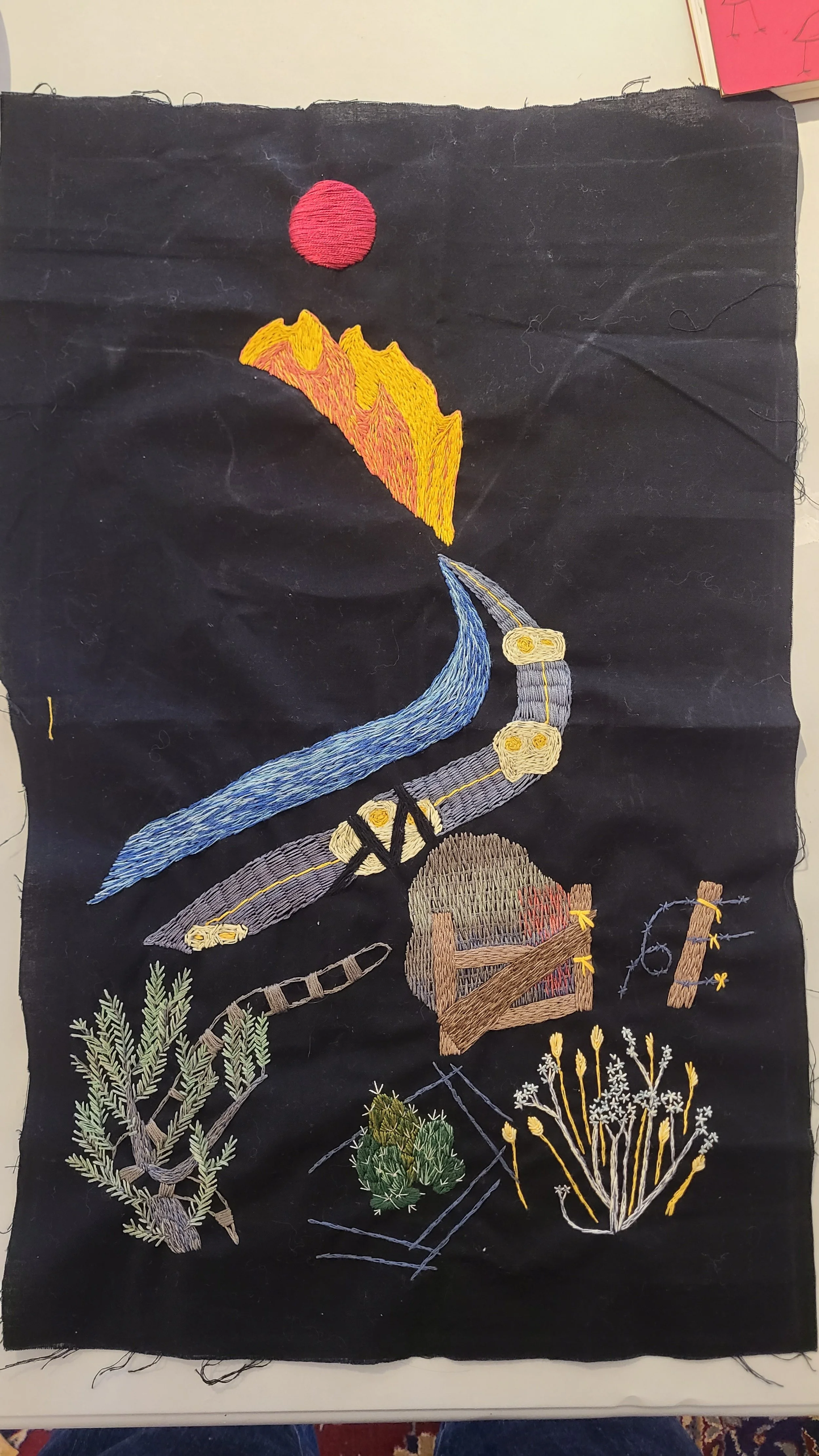 WIP - Embroidered Map of the Landscape - SAR - Sadie Gilker .jpg