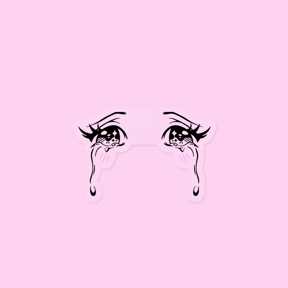 Crying anime eyes teenage vinyl rugs - TenStickers
