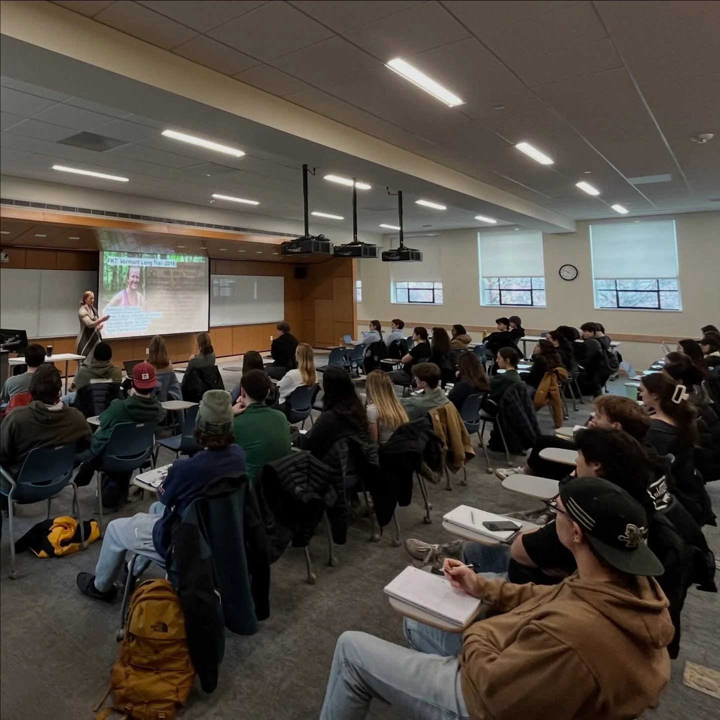 Thanks to @cloudkicker13 and her University of Vermont Exercise and Sport Psychology class for having me come in to share my story today! As I said today this is still a work in progress and I am grateful for the chance to reflect on how far I&rsquo;