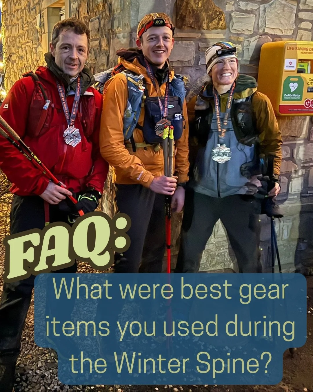 One of the more frequently asked question I get is about the gear I couldn&rsquo;t have done the race without. Here&rsquo;s my top 3! 

#spinerace #winterracing #endurancesports #ultrarunning