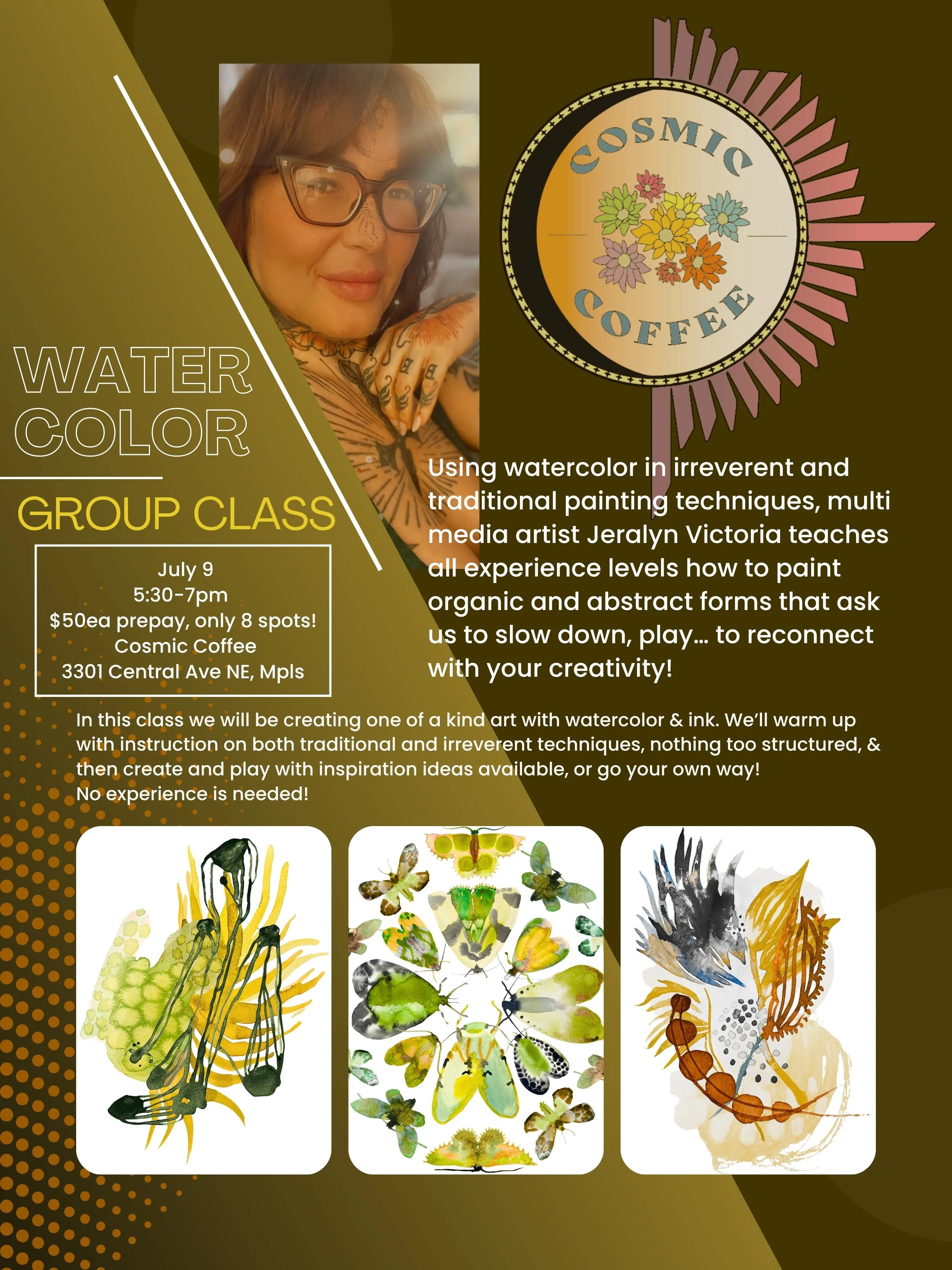 Private Watercolor Lesson: 1-5 Ppl