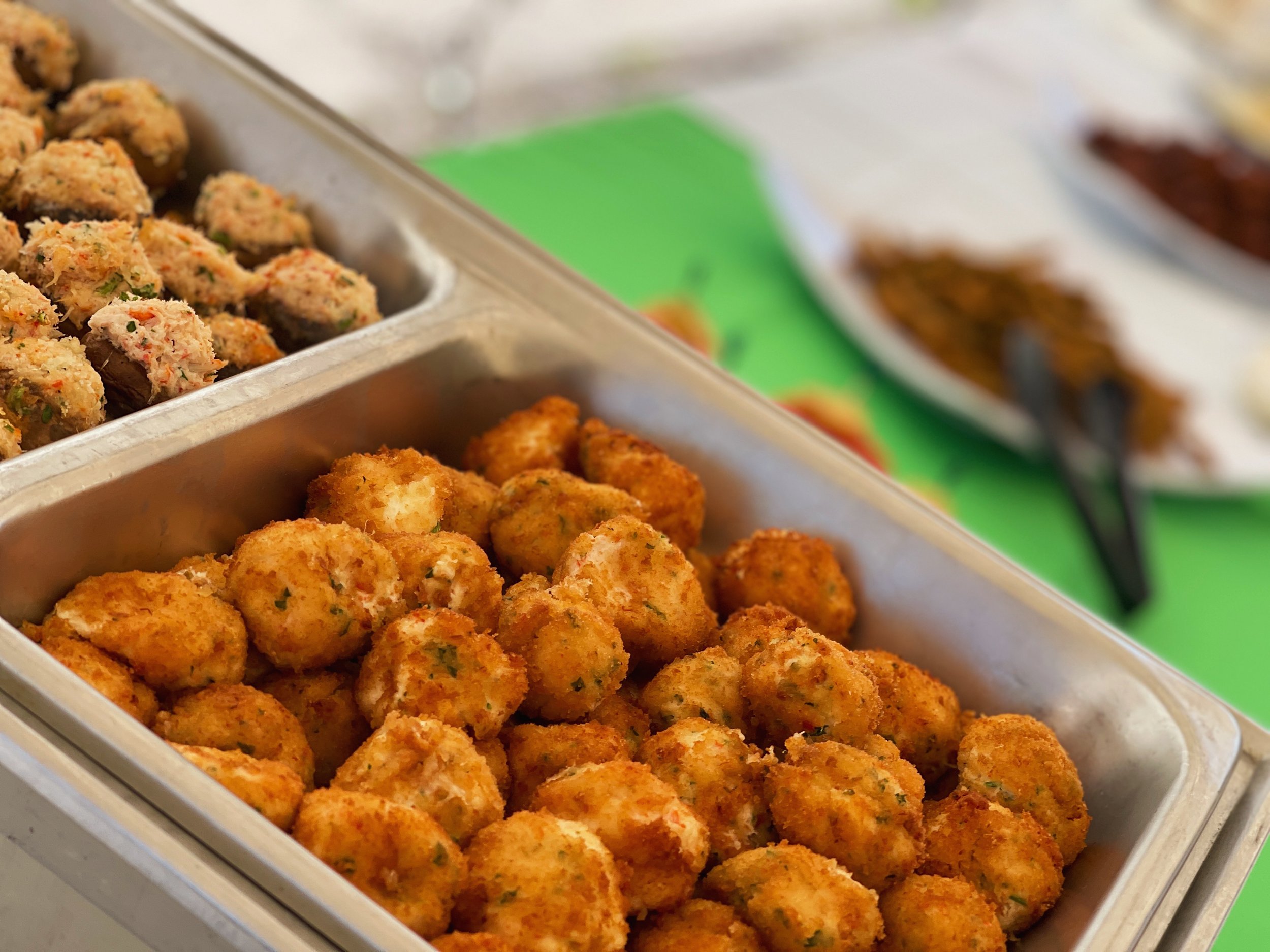Catering Stuffed mushrooms and crab bites  Star Hotel Catering.JPG
