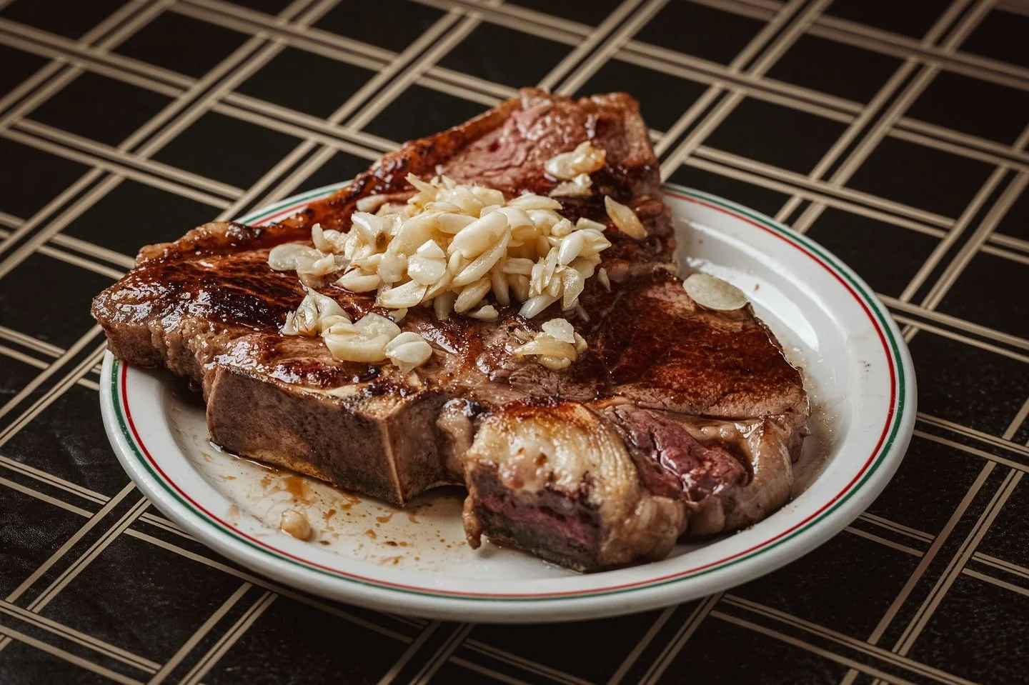 It’s Steak Saturday and this week our 34oz Porterhouse is the star of the show - thick cut, seared golden, and topped with sautéed garlic. Make sure you come hungry for this one! 🧄🥩