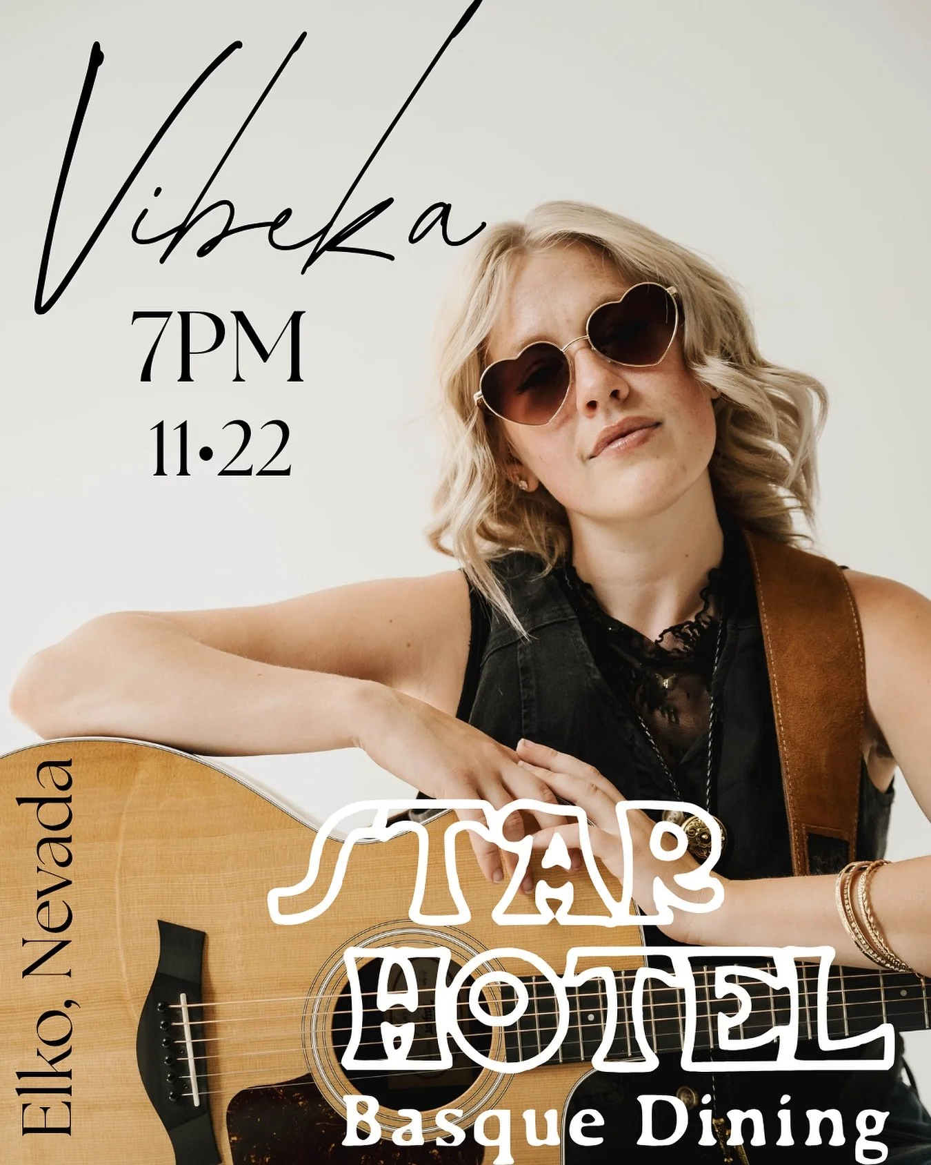 The weekend entertainment continues this Saturday! Join us for live music by Boise artist, Vibeka, starting at 7pm. It&rsquo;s going to be a great evening at The Star! 🌟