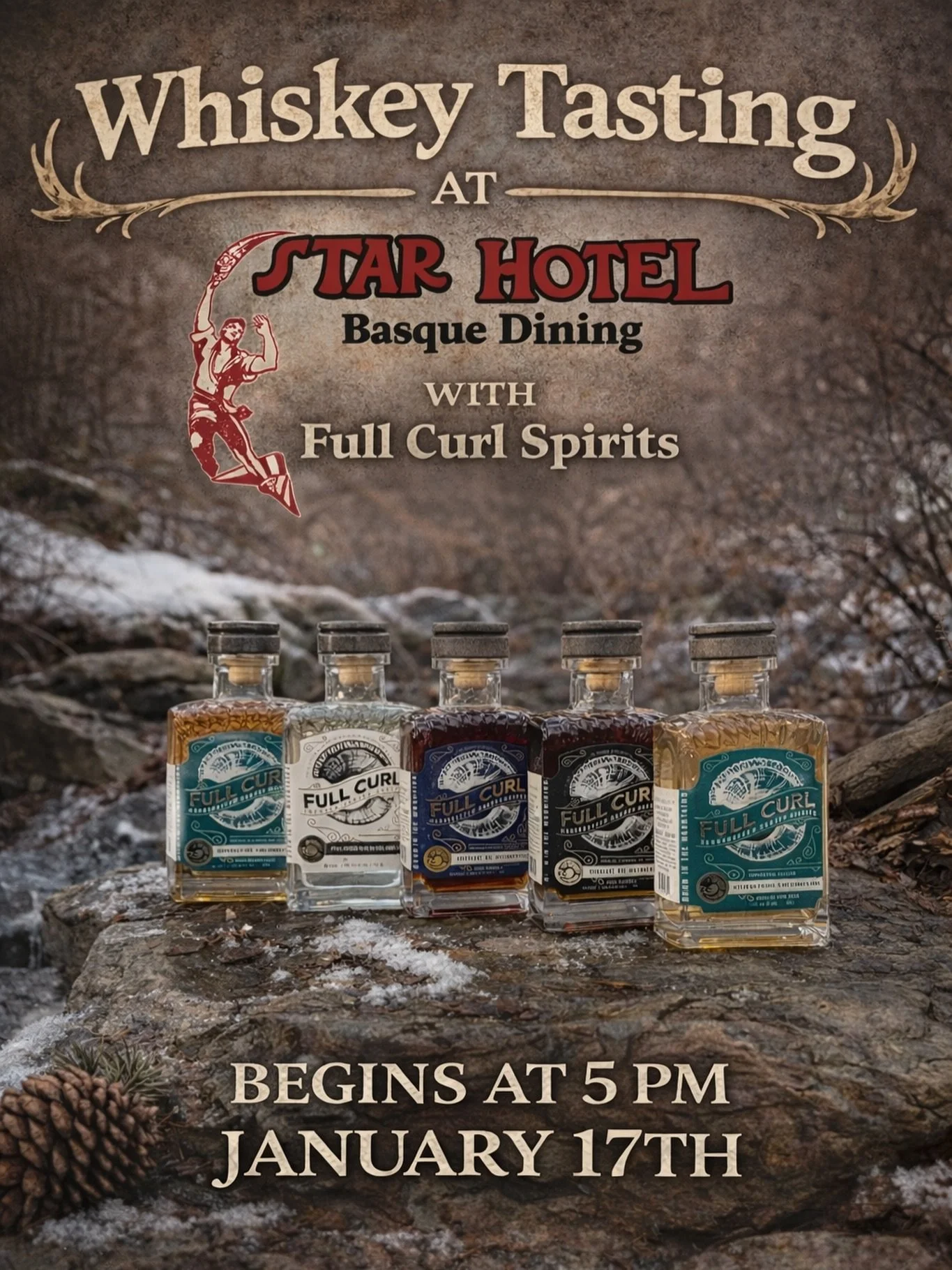 We&rsquo;re teaming up with our friends at Full Curl Brands, a company that gives back by supporting the restoration of wild sheep to their native range.

Join us January 17th at 5PM for an evening of exceptional whiskey, espresso martini testers, an