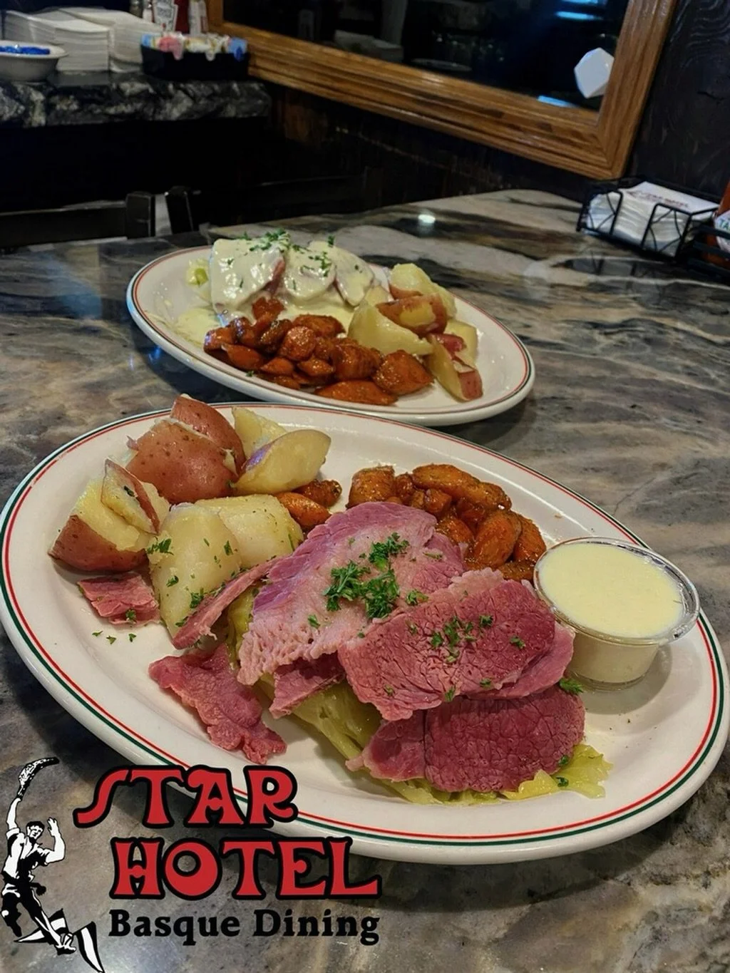St. Patrick&rsquo;s Day is right around the corner, and we&rsquo;re celebrating with a couple of Irish classics. ☘️

Join us for our Corned Beef &amp; Cabbage special, served with tender corned beef, cabbage, potatoes, carrots, and house-made sauce.
