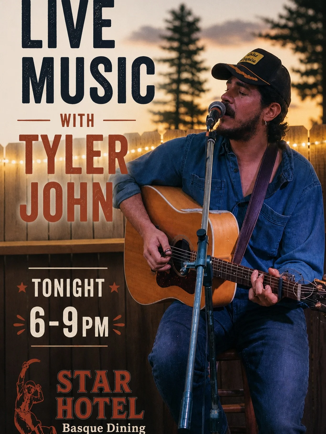 Well&hellip; we got our Tyler&rsquo;s crossed 🤠
Tonight&rsquo;s live music is with Tyler John! 
Same time, same good tunes. 6&ndash;9pm.
