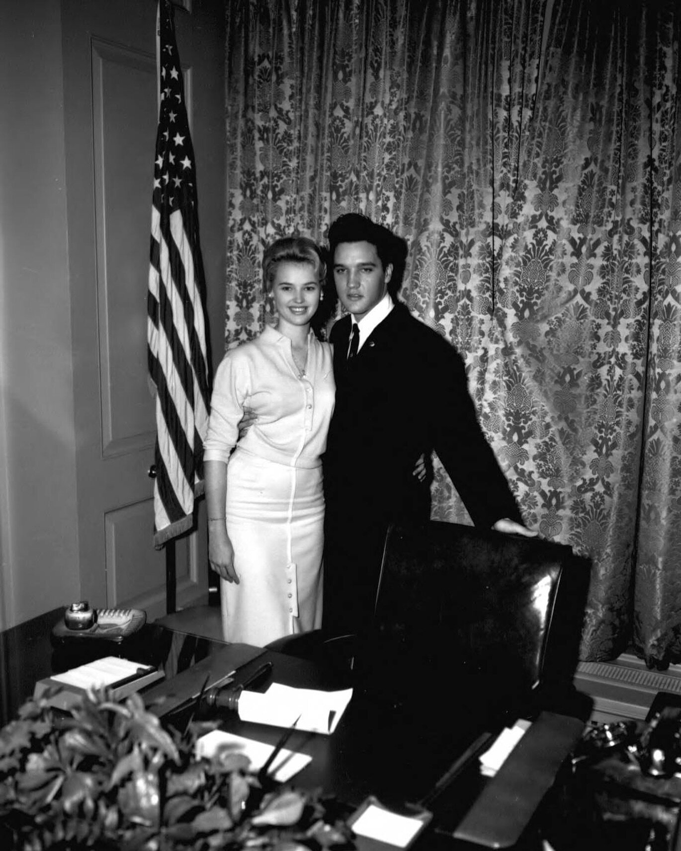 March 7, 1961: Elvis with Ann Ellington (Governors daughter) at the Tennessee state capital.