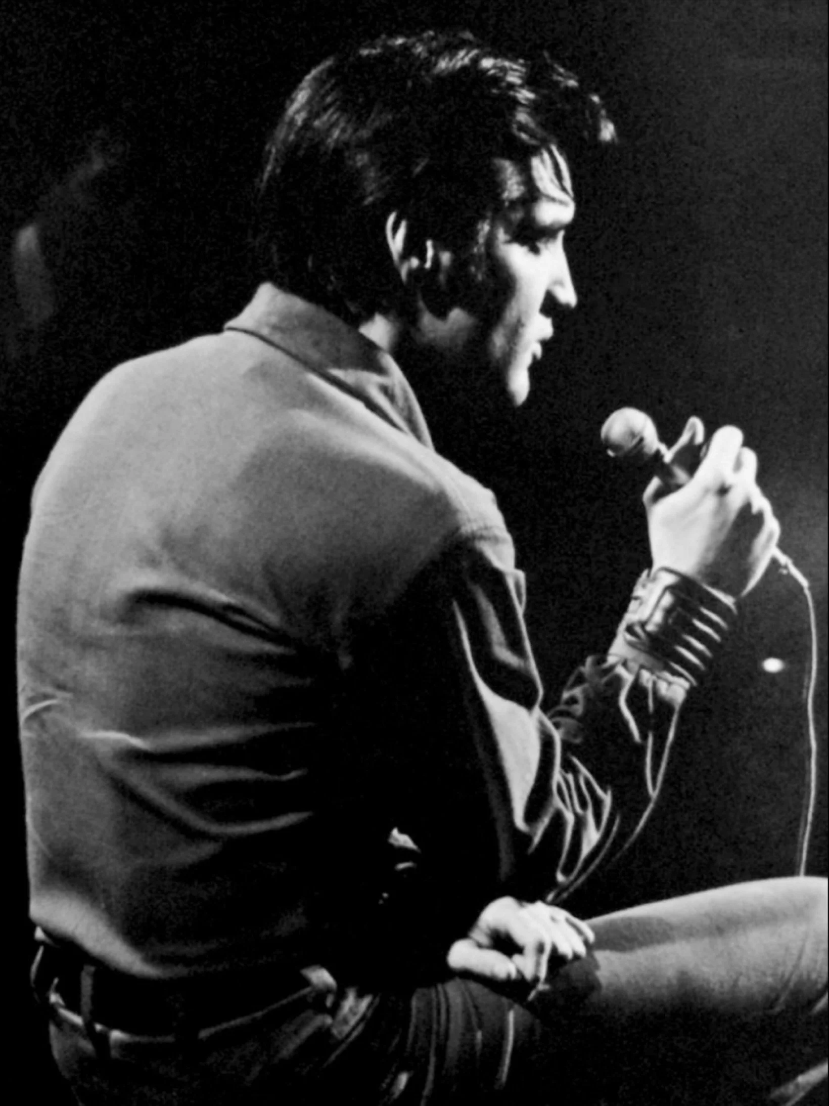 Elvis during rehearsal for his 1968 television special &lsquo;Elvis&rsquo;. This would commonly be known as the Comeback special.