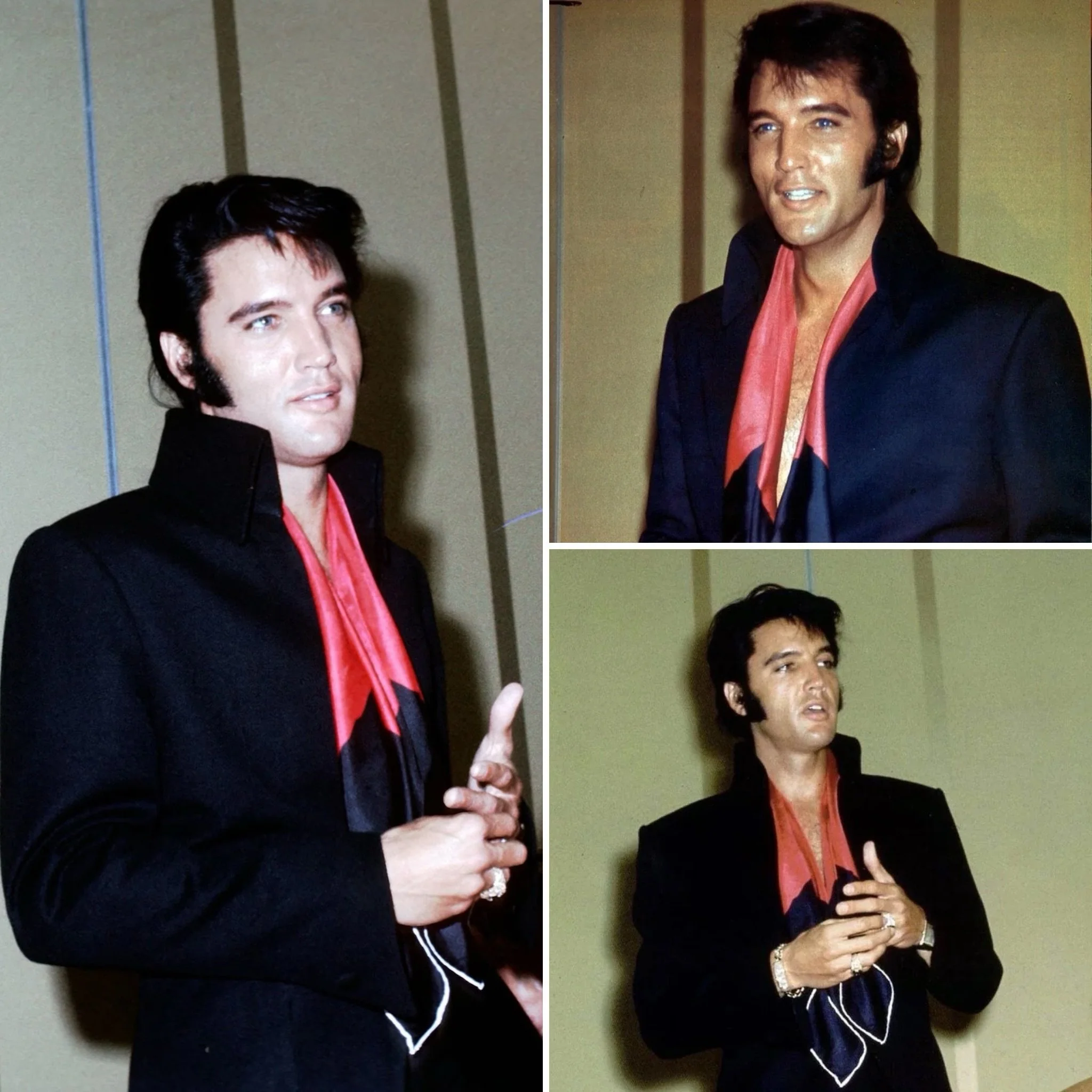 Press conference at the Las Vegas International Hotel in the early morning of August 1, 1969 after Elvis completed his opening night performance.