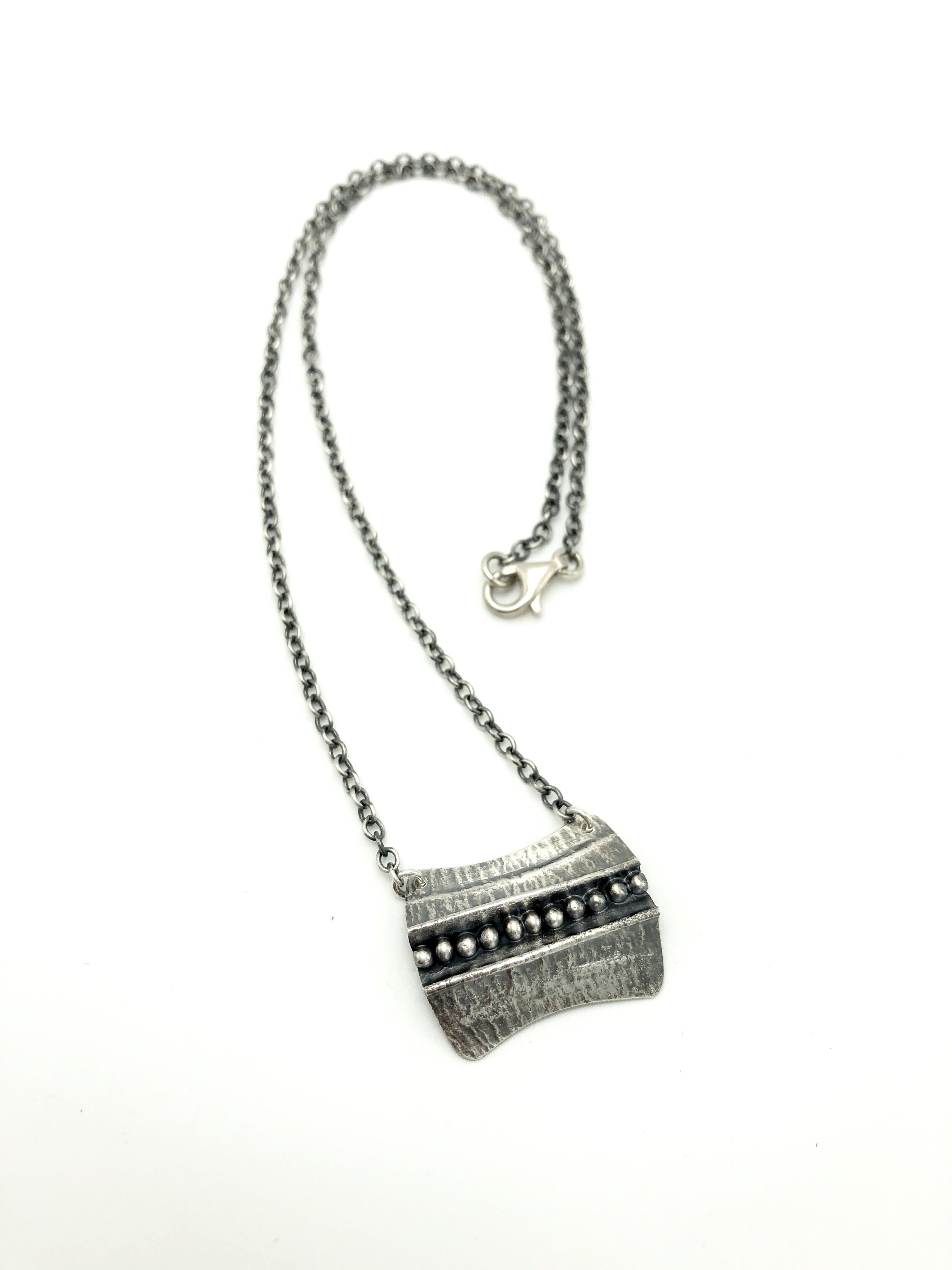 SILVER BEADED PENDANT