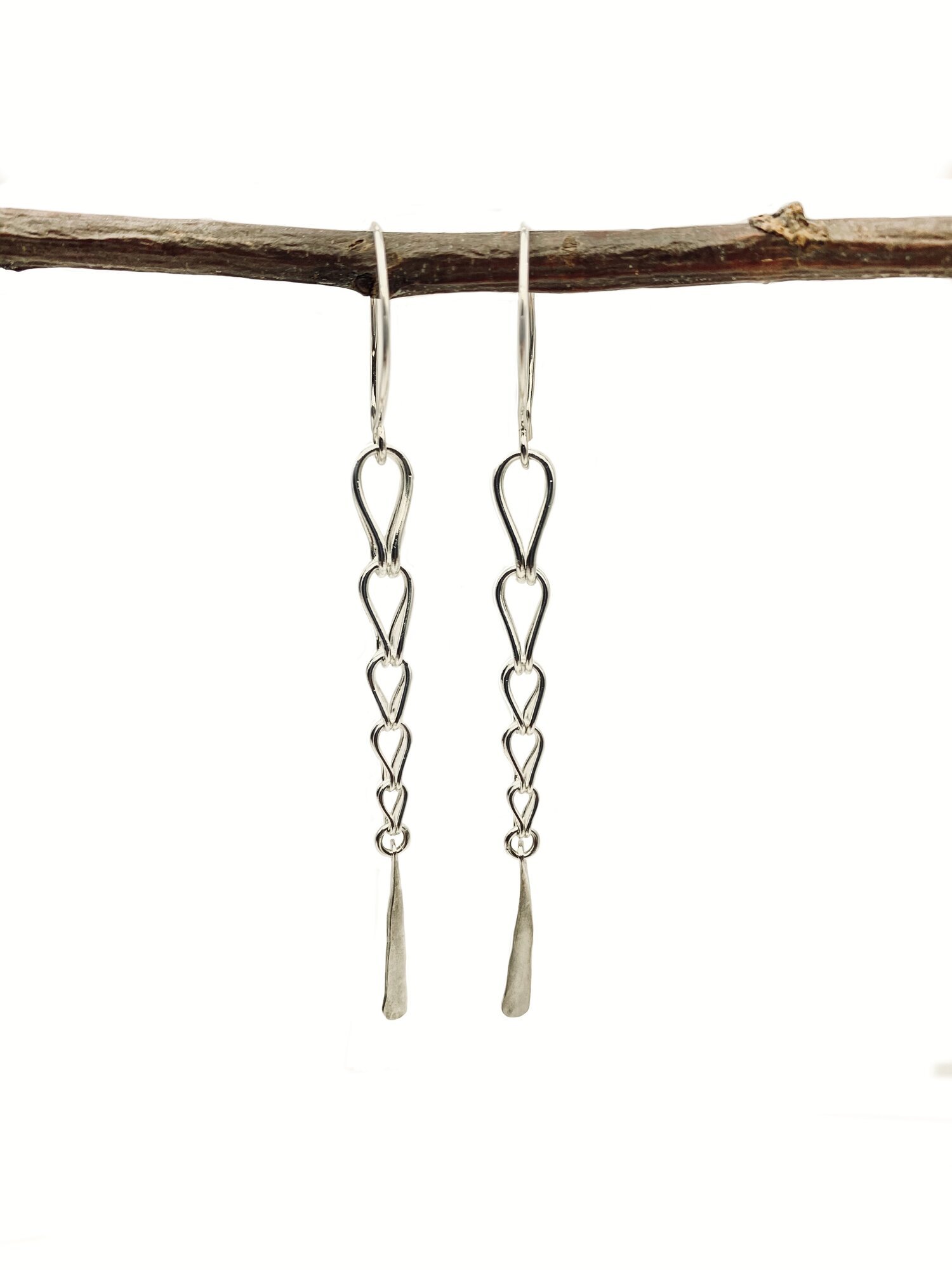SILVER CHAIN DROP EARRINGS