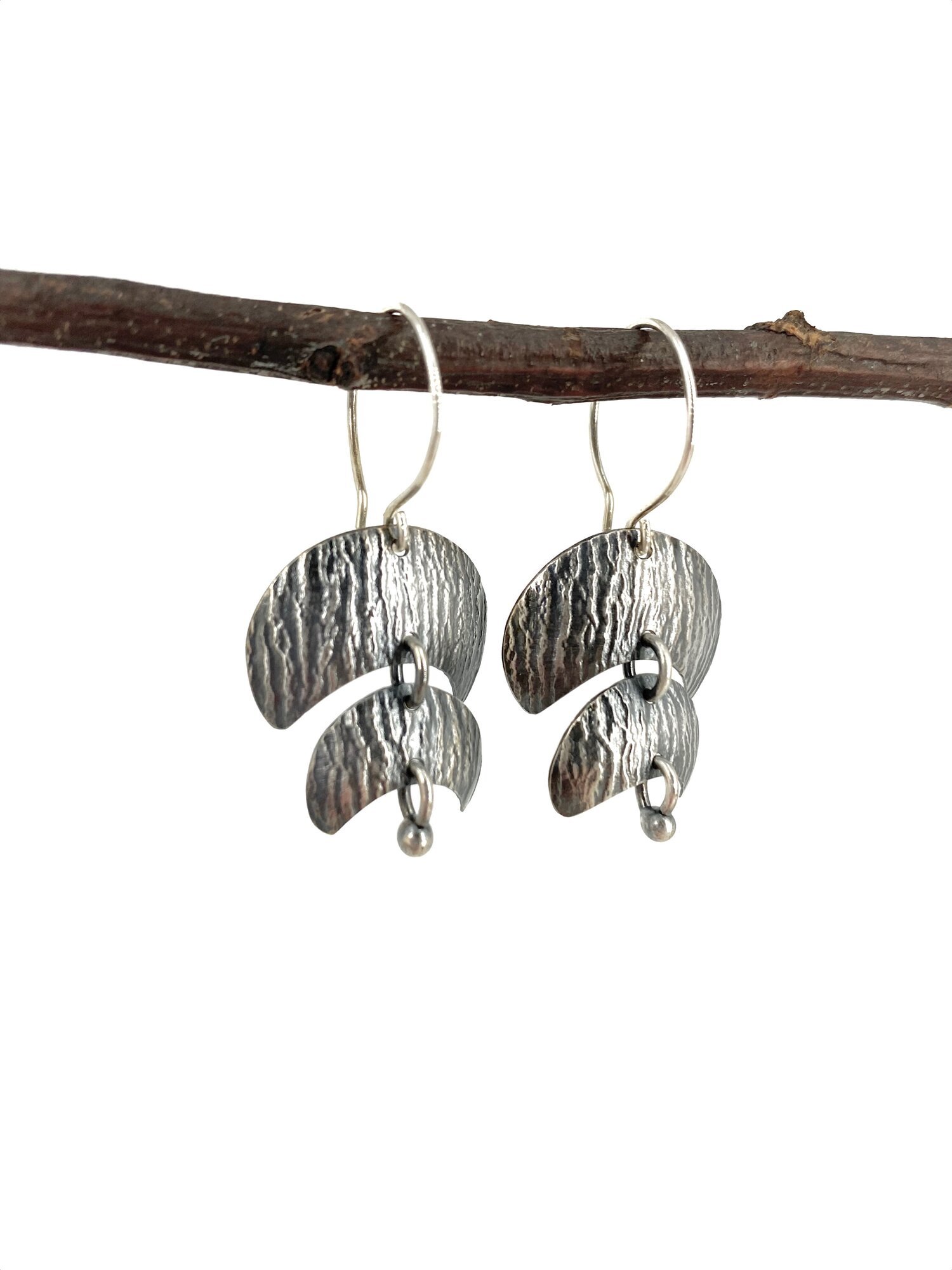 SILVER CRESCENT DROPS