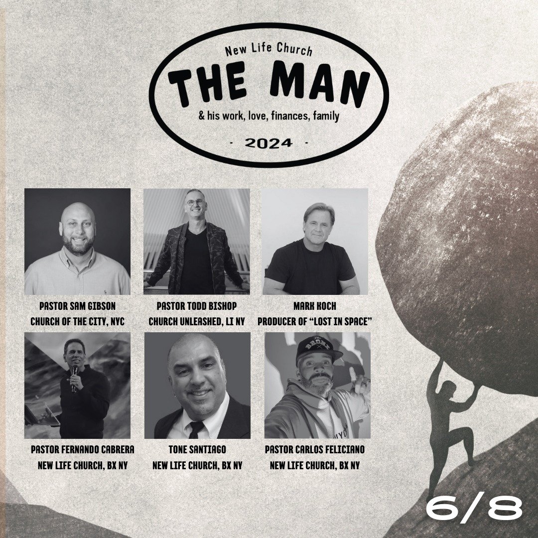 June 8th is our men's conference! Guest speakers including producer of &quot;Lost in Space&quot;  Mark Koch. Find out more about our speakers and register today here: https://www.newlifebronx.com/newlifemen