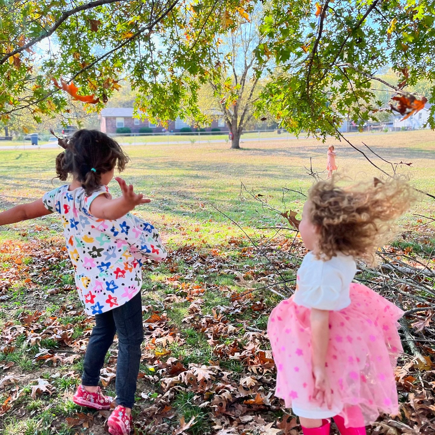 Two friends, dancing with the leaves and laughing with the breeze. 🍂✨ #FriendshipInNature #ChildhoodMagic #CuriKids
#OutdoorAdventures #PlayBasedLearning #KidsAtPlay #FallFun #NatureLovers #JoyfulMoments #BestFriends #UnstructuredPlay #CuriosityUnle