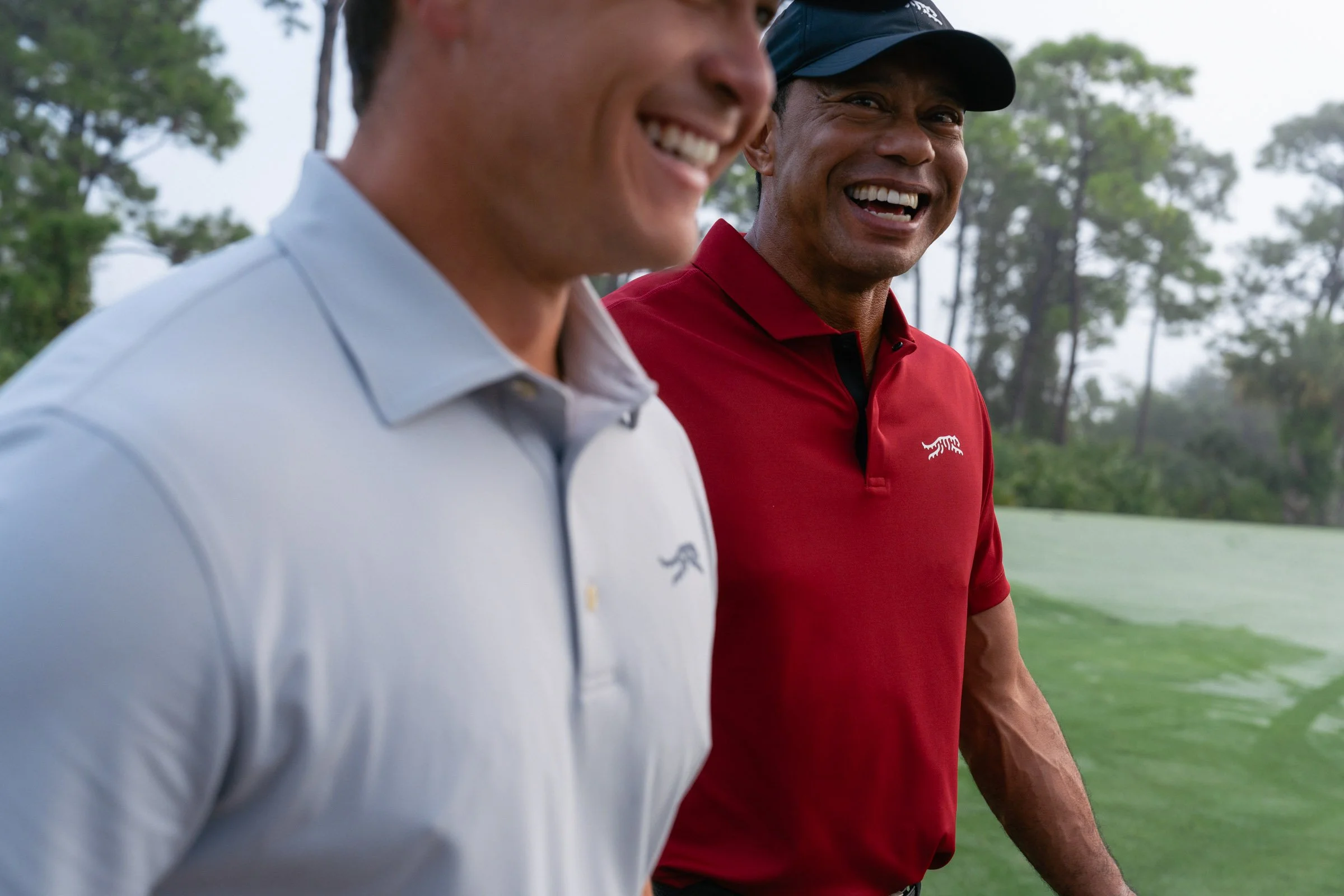 Tiger Woods photographed for a premium golf apparel brand, Sun Day Red, advertising campaign by Los Angeles commercial photographer Garrett Byrum. Golf advertising photographer.