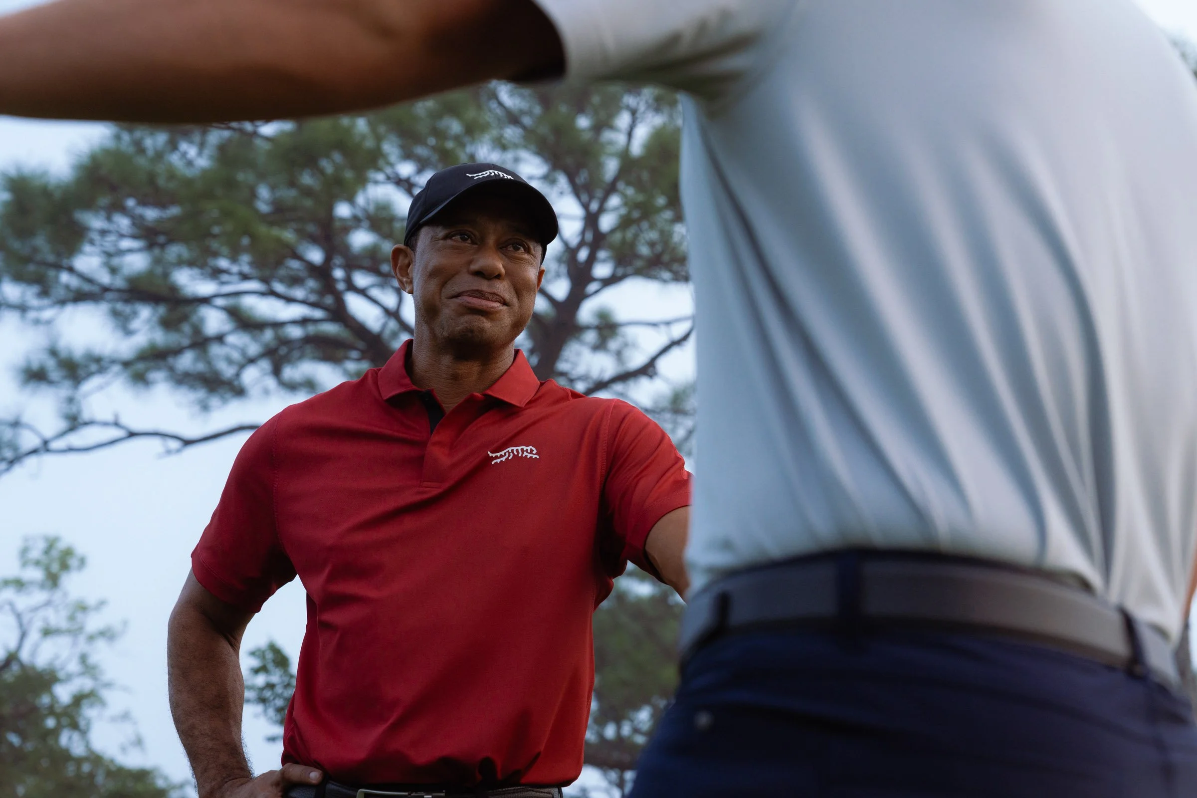 Tiger Woods photographed for a premium golf apparel brand, Sun Day Red, advertising campaign by Los Angeles commercial photographer Garrett Byrum. Golf advertising photographer.