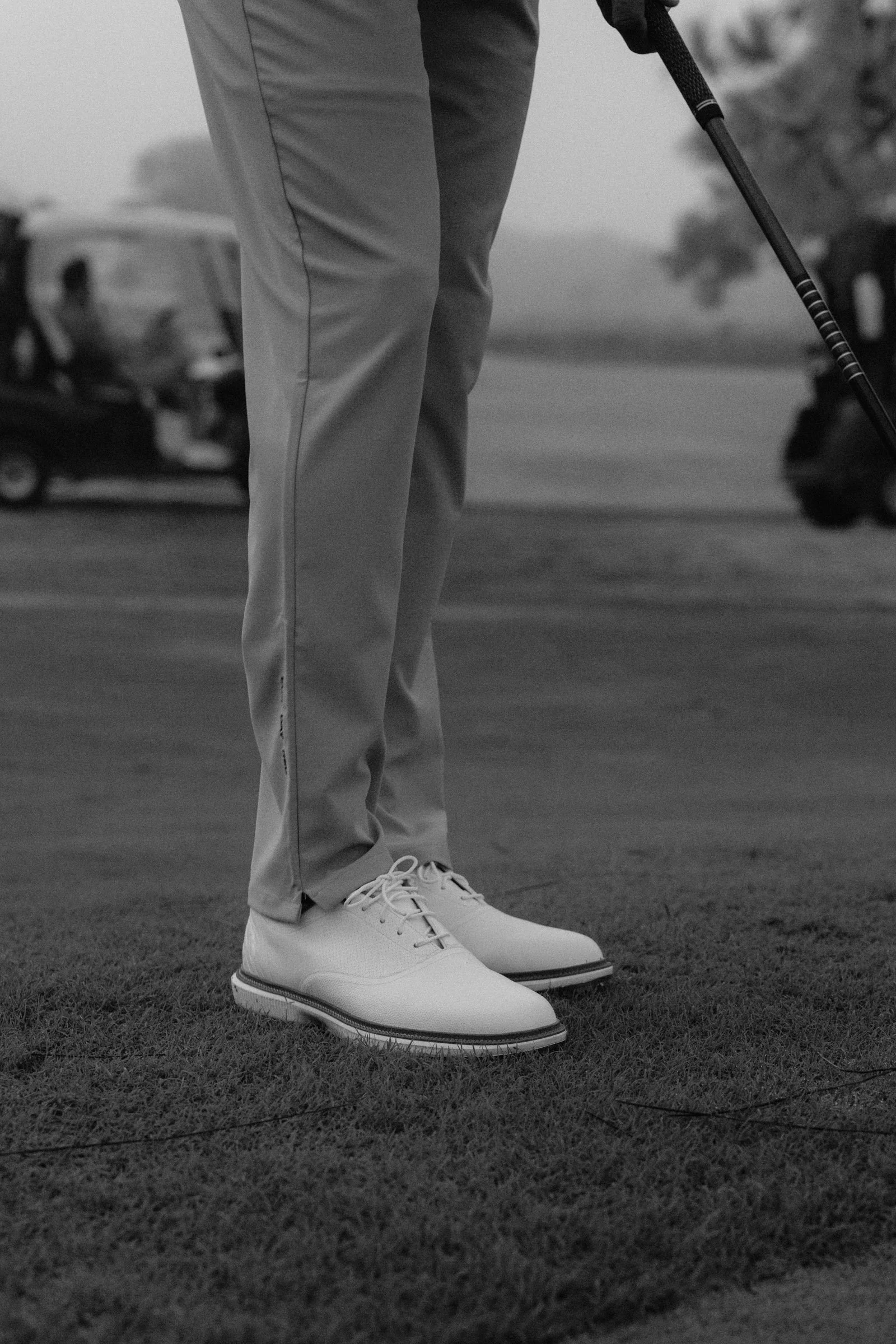 Tiger Woods photographed for a premium golf apparel brand, Sun Day Red, advertising campaign by Los Angeles commercial photographer Garrett Byrum. Golf advertising photographer.