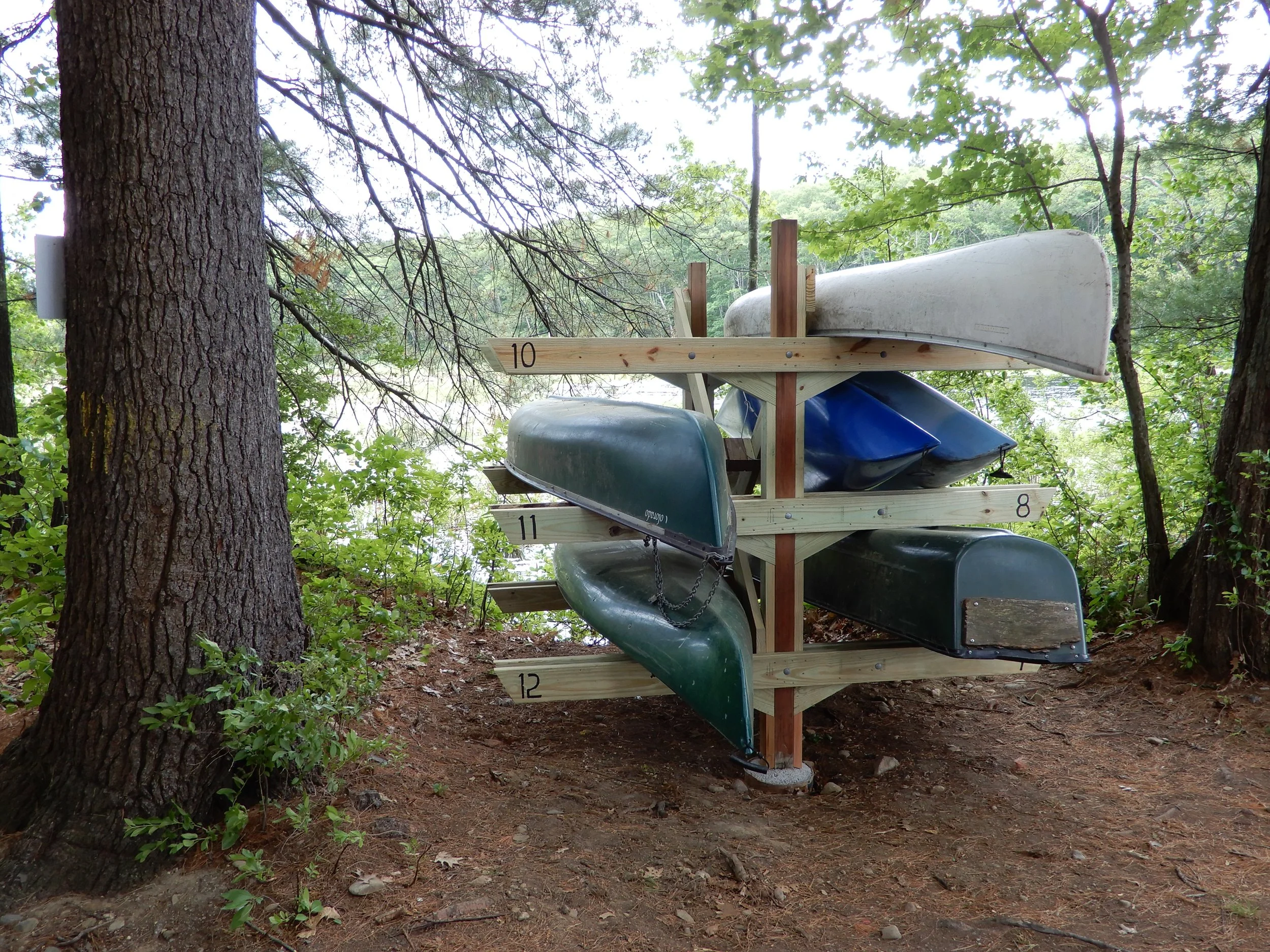 Bring your canoe or kayak, or rent storage space