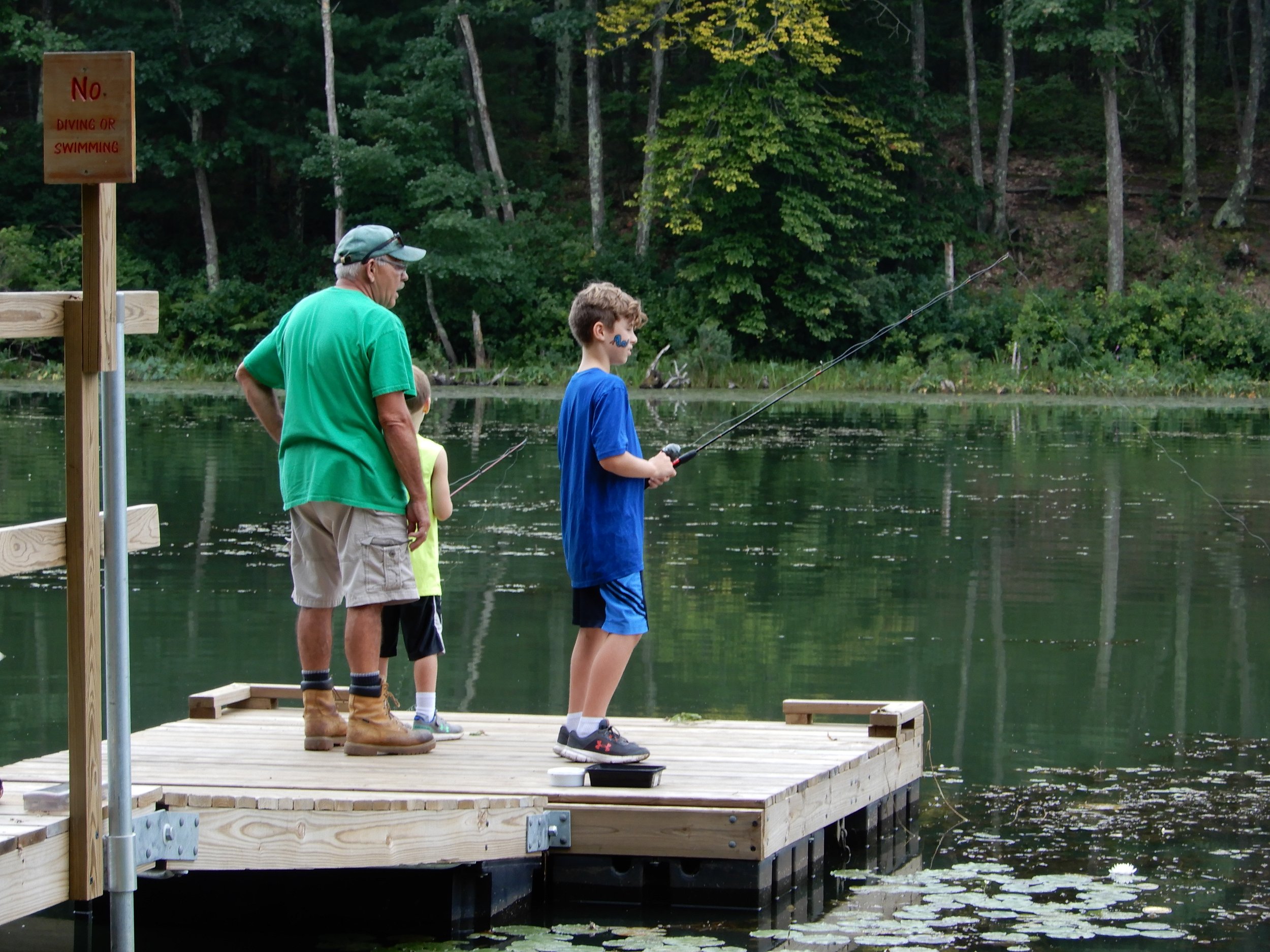 Fishing on Baldpate Pond