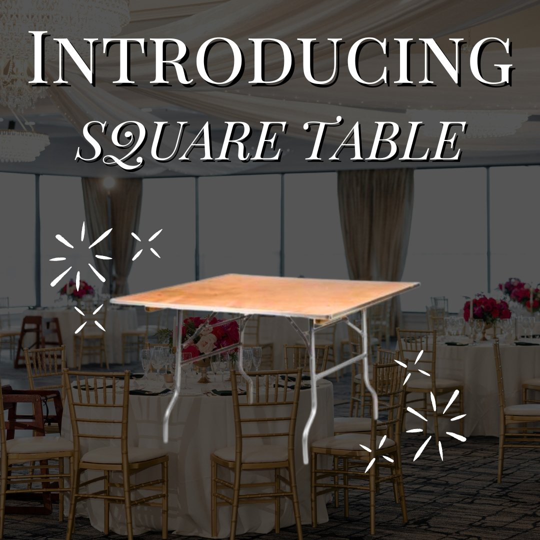 Introducing our Square Table, available now! 🎉

Contact Us for Booking, or Check out our Website, link in bio!

Call/Text 813-661-2933 or Email info@otmrentalsandevents.com
.
.
.
#eventdecor #tampa #weddingdecor #thonotosassa #newproducts #newarriva