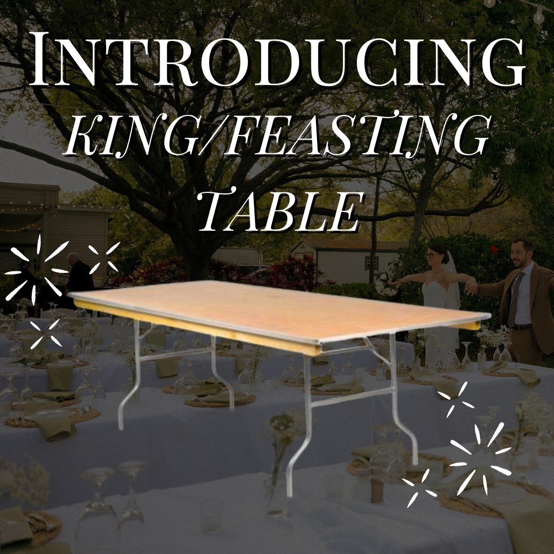 Introducing our King/Feasting Table, available on our website now! 🎉

Contact Us for Booking or Check out our Website, link in bio!

Call/Text 813-661-2933 or Email info@otmrentalsandevents.com
.
.
.
#eventdecor #tampa #weddingdecor #thonotosassa #n