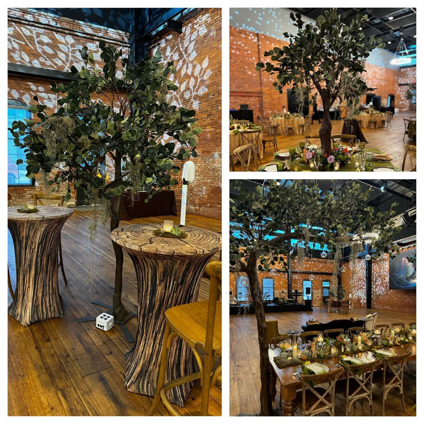 Magical wedding at Armature Works where we provided our various Eucalyptus Tree (5 ft., 8 ft., &amp; 10 ft, Arching) &amp; Wood Crossback Barstools. Pleasure working with Unique Weddings &amp; Events &amp; Events In Bloom! &mdash;&mdash;&mdash;&mdash