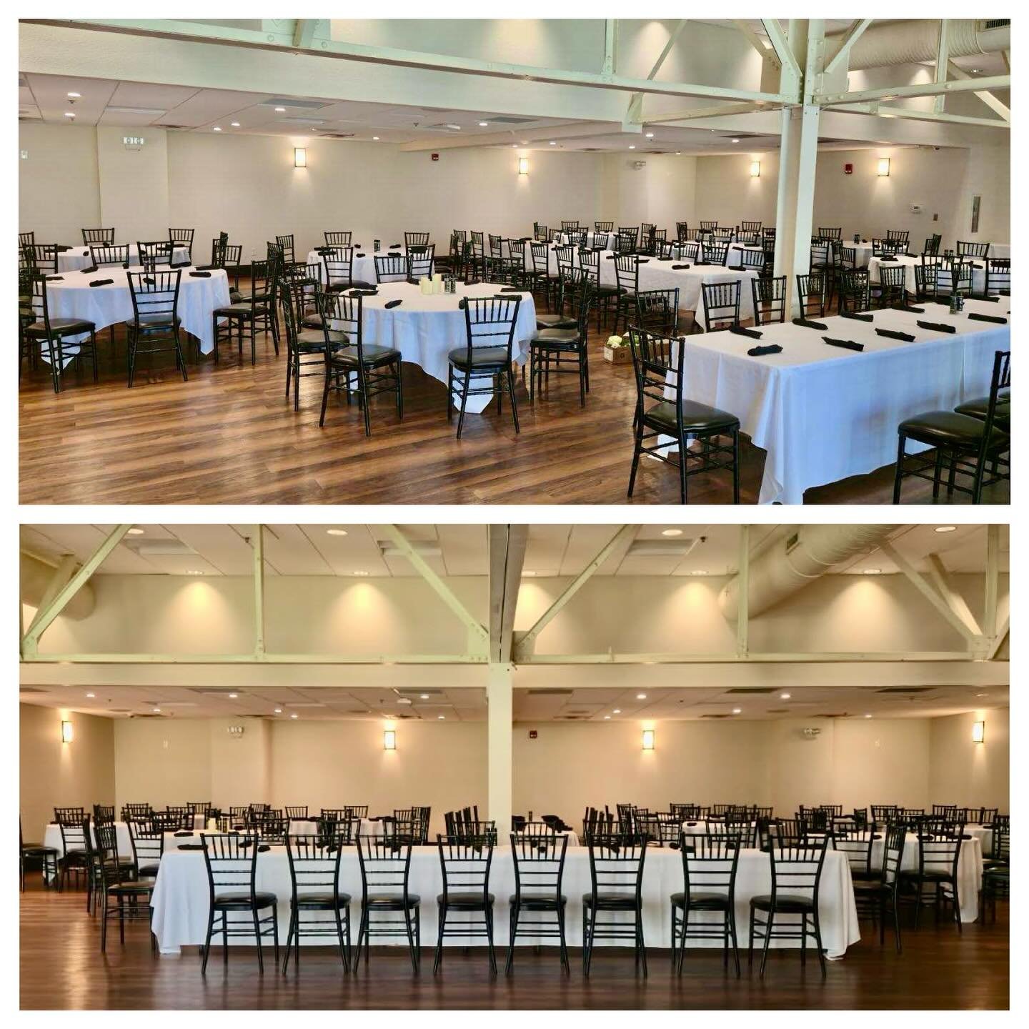 Wedding at Sunken Gardens with our Black Chiavari Chairs & 8 ft.Banquet Tables. ———————————————————————&mdas