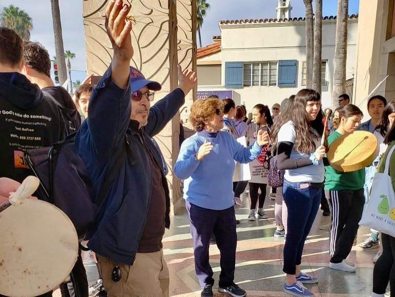 #TBT to the LA Freedom Walk on January 11, 2020. lluman SoCal brothers join the crowd of families, youth, women religious, human trafficking survivors, LAPD officers, and activists fighting to end human trafficking. Starting from Blessed Sacrament Ch