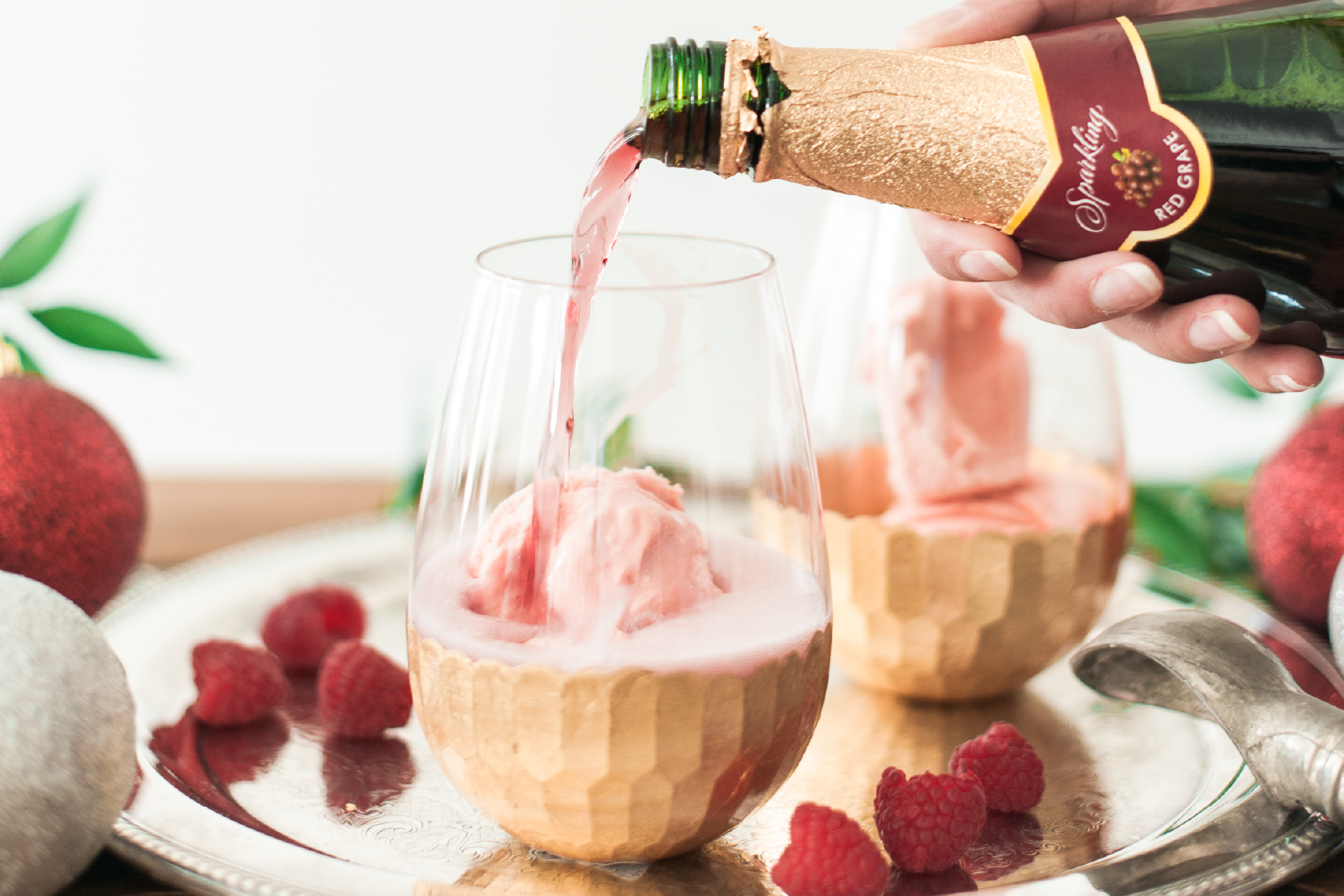 New Year’s Eve Sparkling Ice Cream Drink