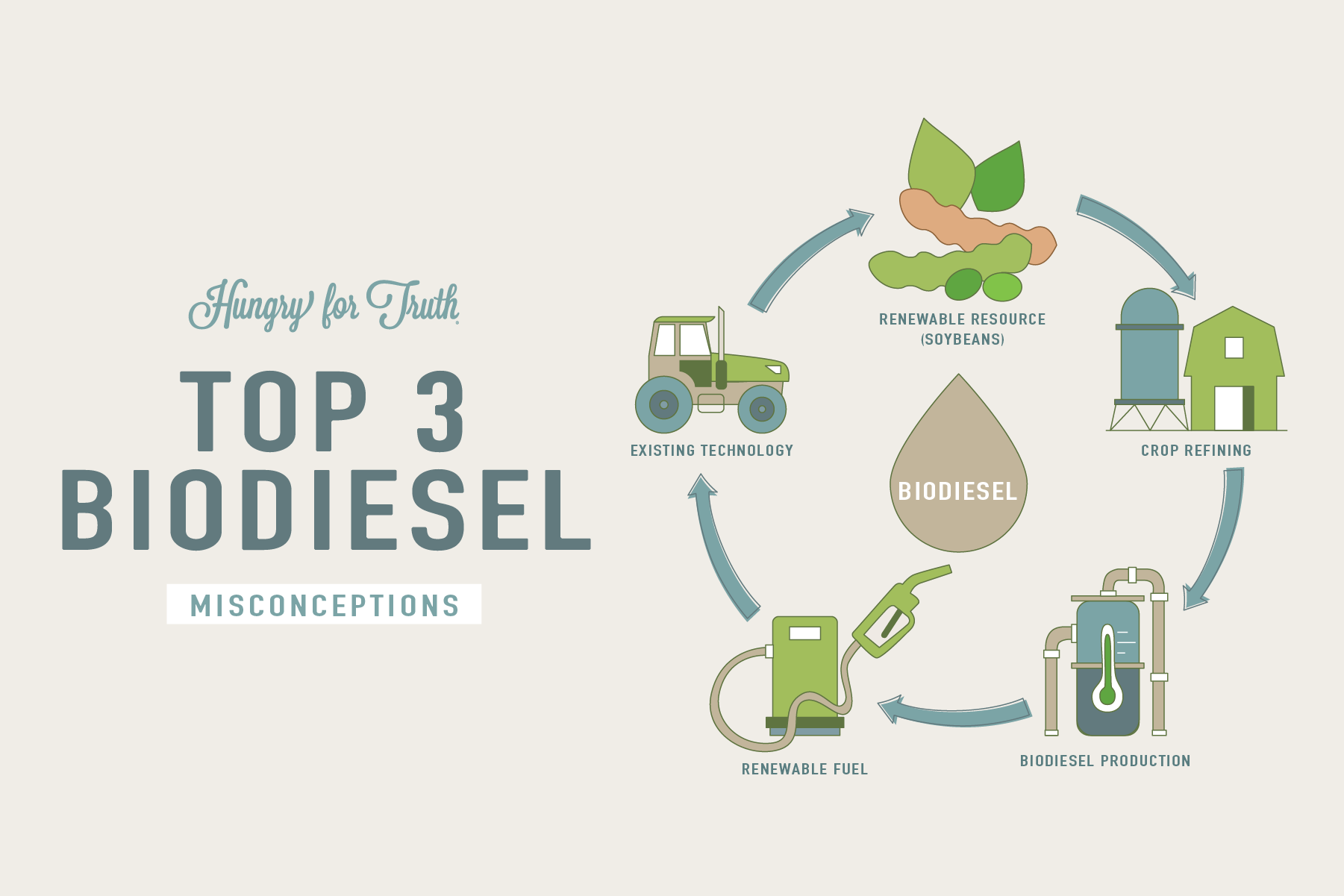 Infographic showing the cycle of biodiesel