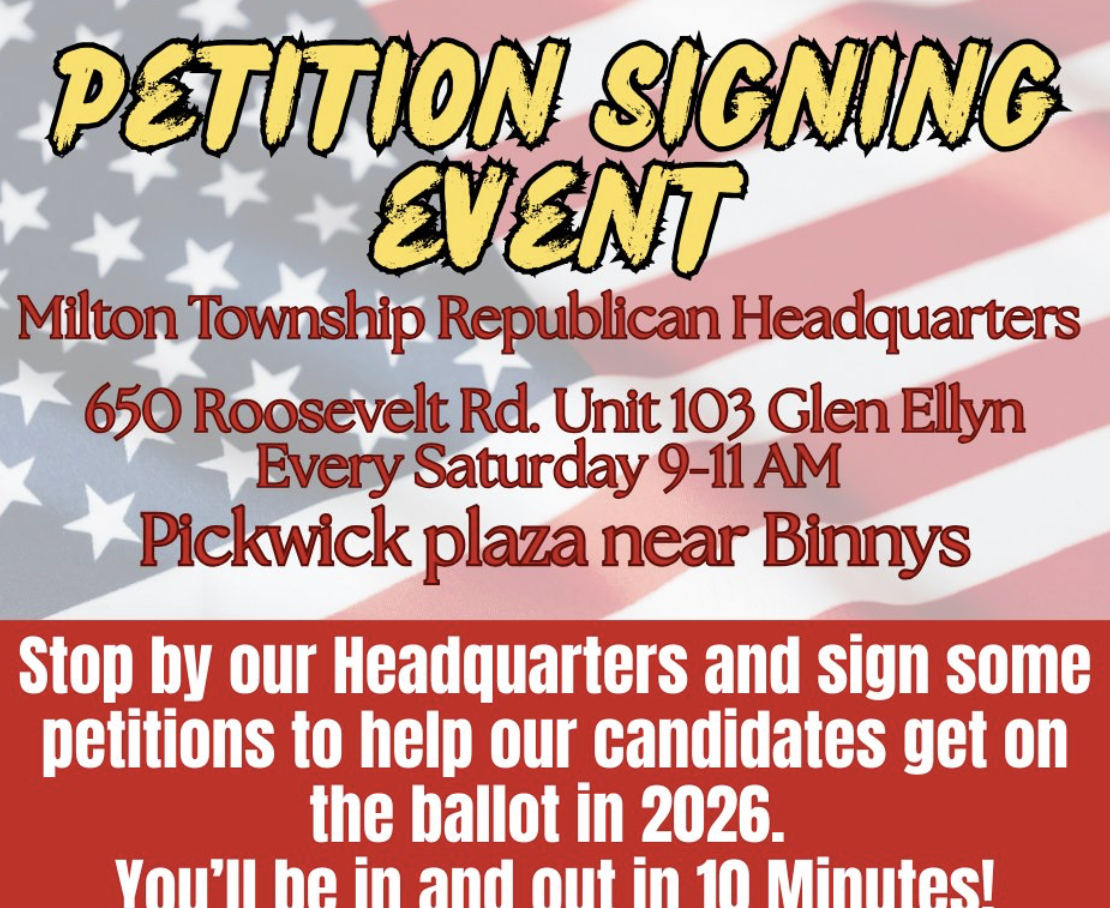 Weekly DuPage County GOP Candidate Petition Signing