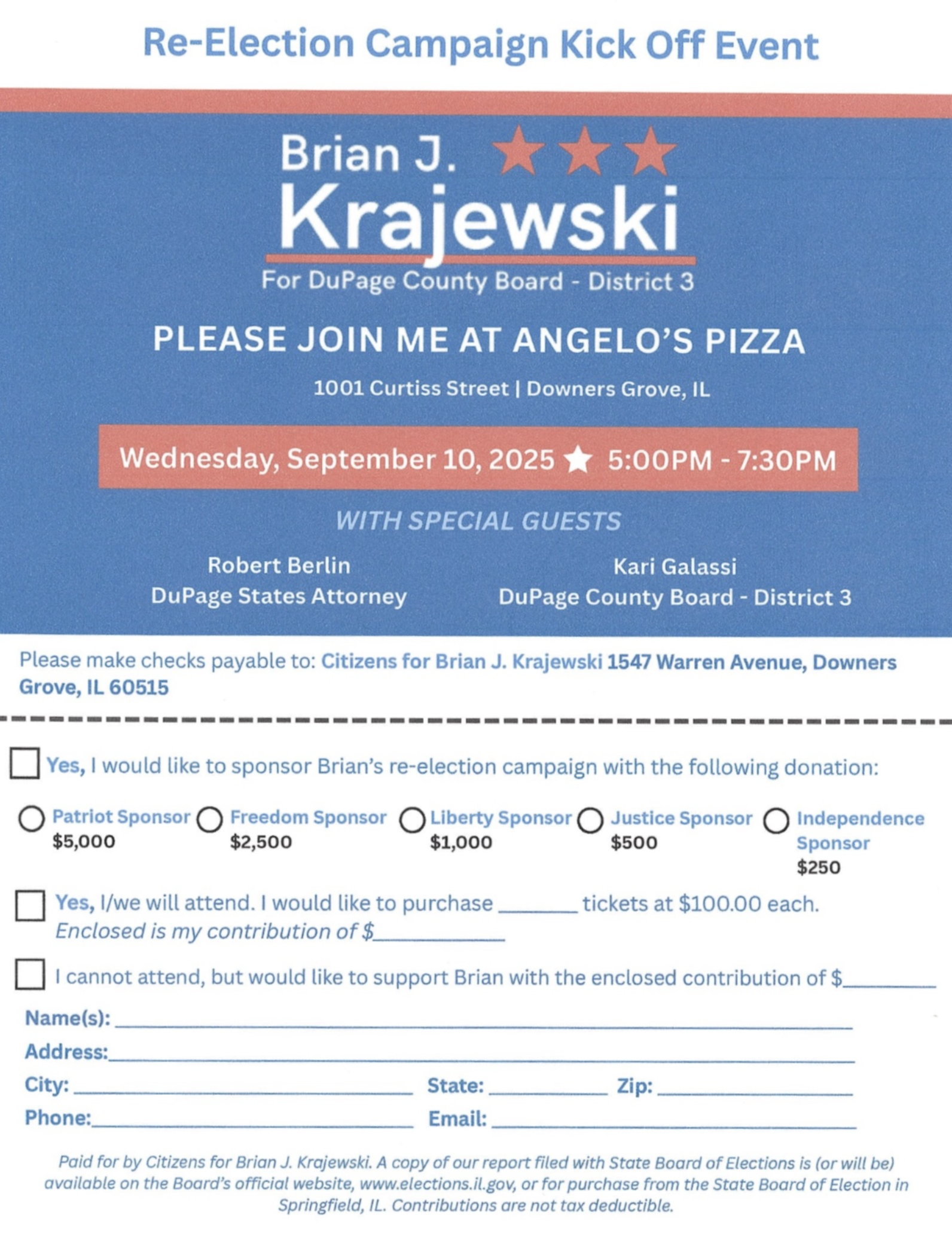 Krajewski Re-Election Campaign Kick-Off