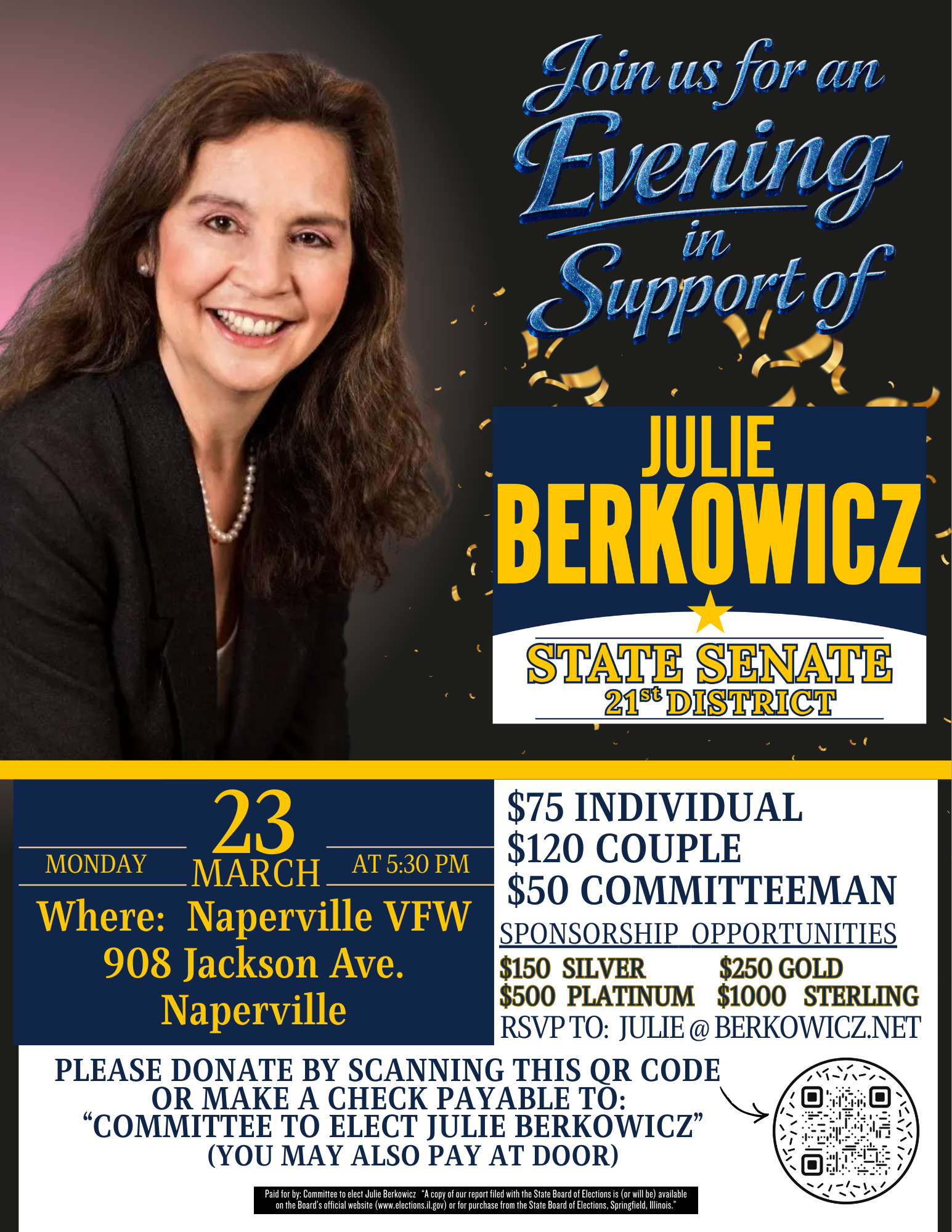 Berkowicz for State Senate 21 Fundraiser