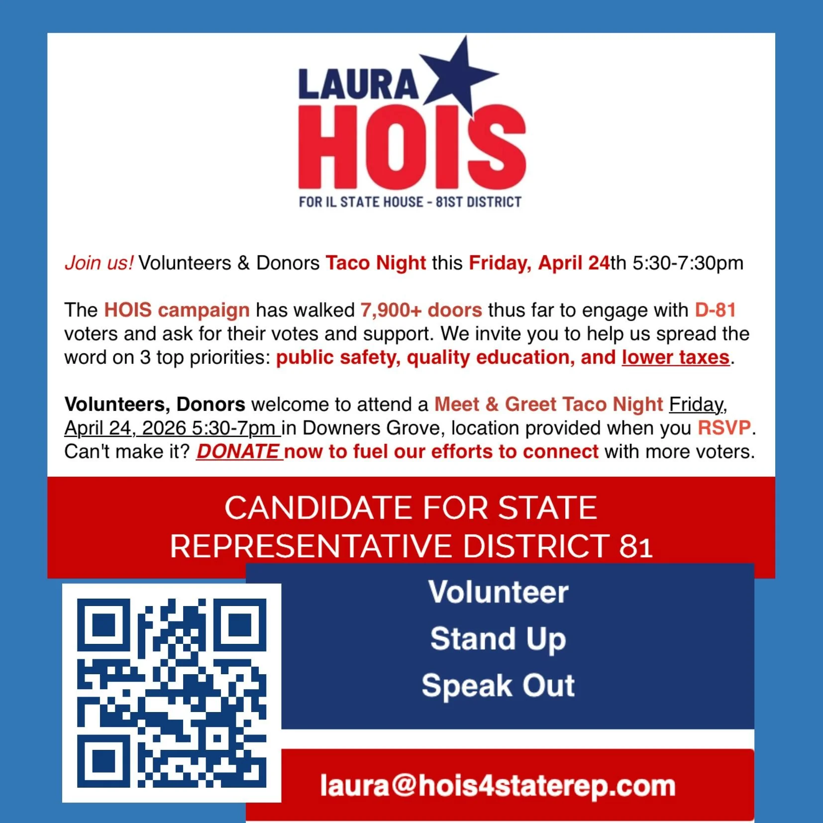 TACO NIGHT w/Hois for State Rep 81