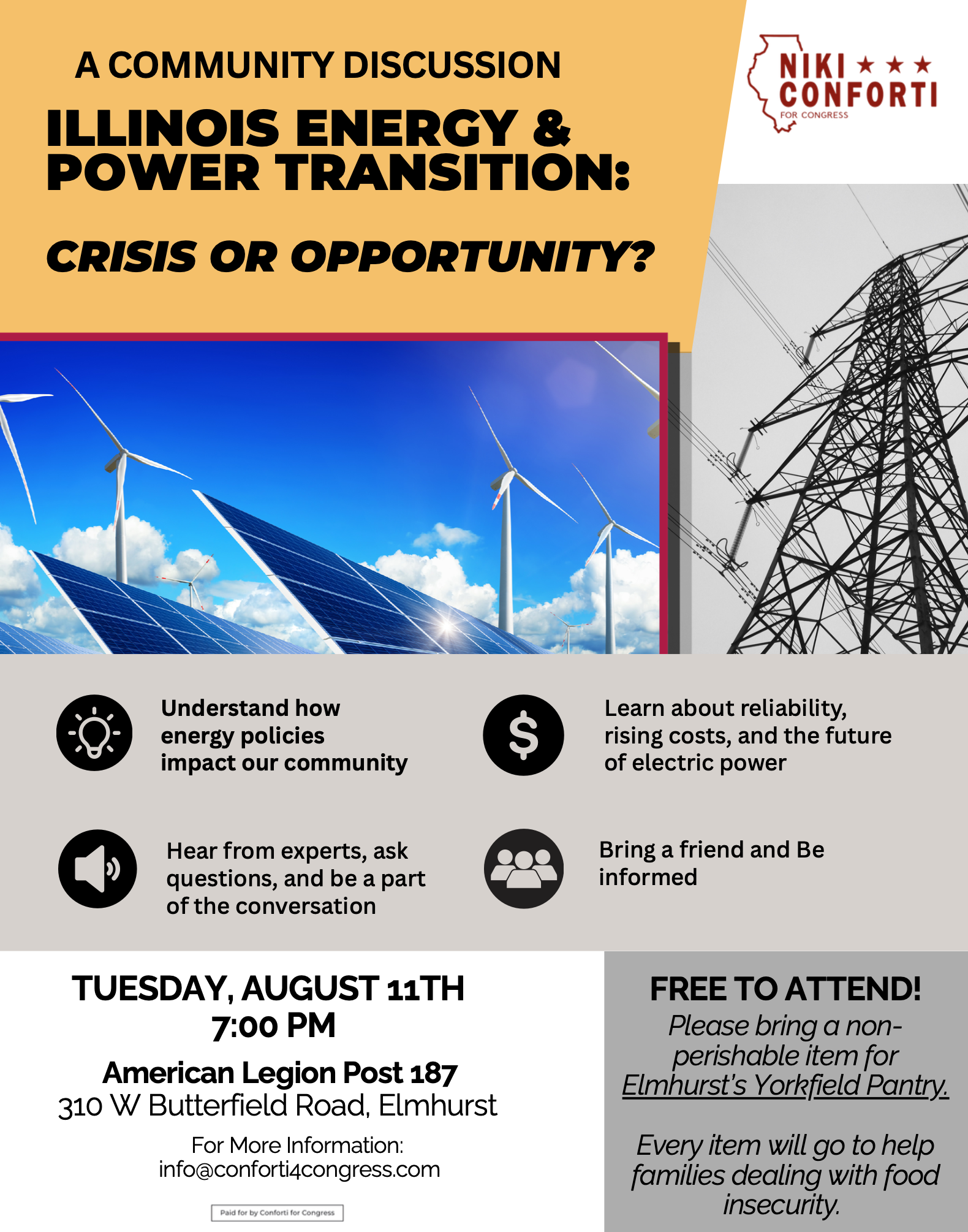 CONFORTI for IL-06 ENERGY COMMUNITY DISCUSSION