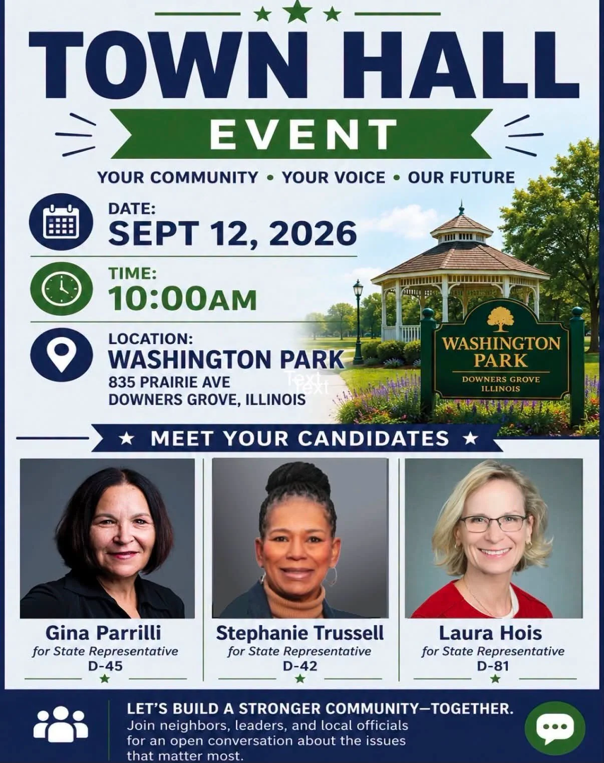 STATE REP CANDIDATES TOWNHALL IN DOWNERS