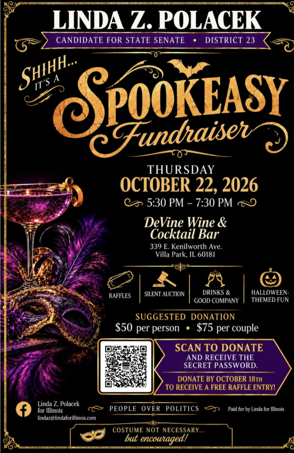 Spookeasy Fundraiser for Polacek for IL Senate 23